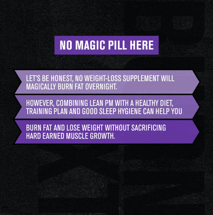 Jacked Factory Lean PM Night Time Fat Burner, Sleep Aid Supplement, & Appetite Suppressant Jacked FactoryUS supplements