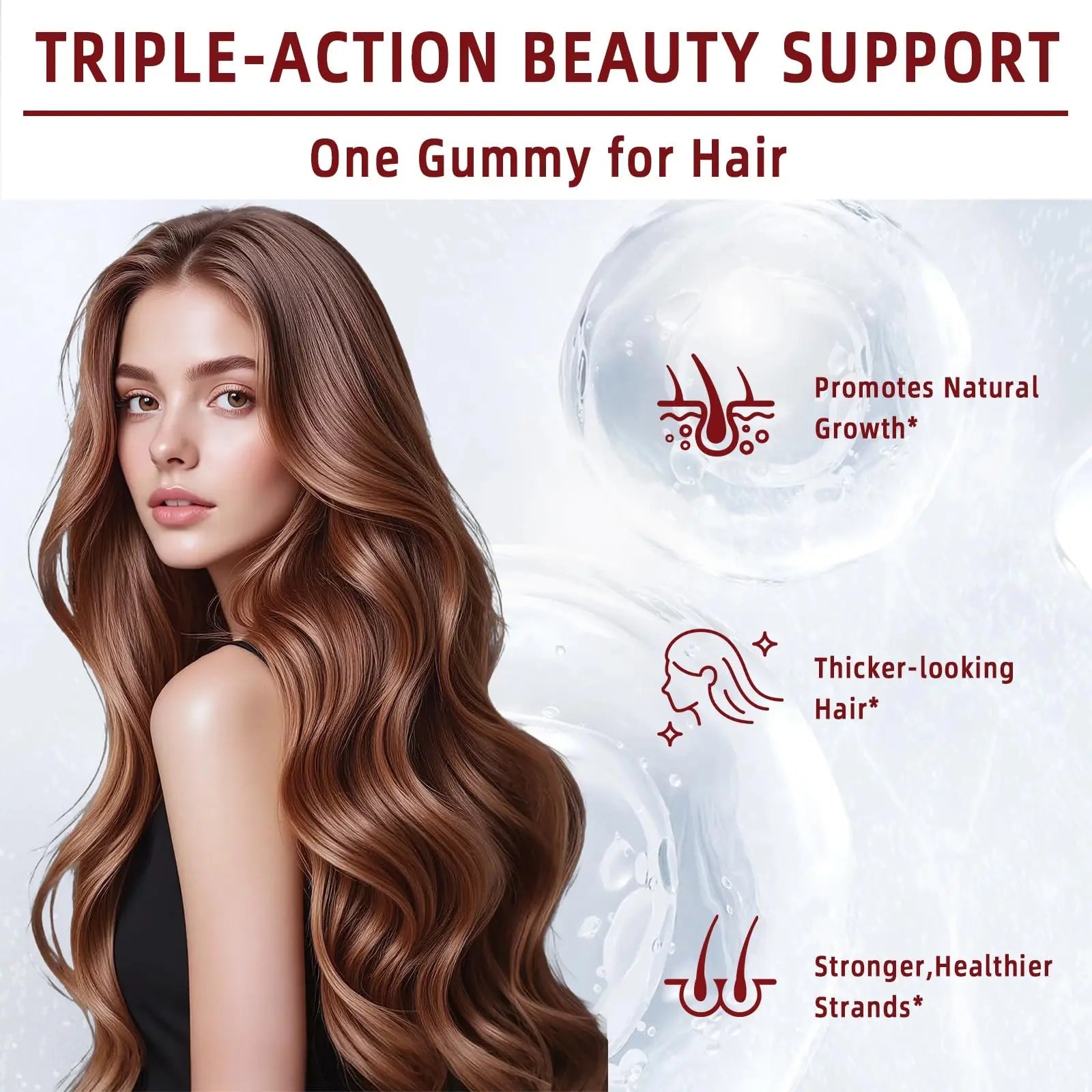 YYLLYY Hair Growth Vitamins Gummies | with Biotin, Vitamin C & E, Botanical Extracts | Supports Healthy Hair Growth & Strength, Skin & Nail Care YYLLYYAu supplements