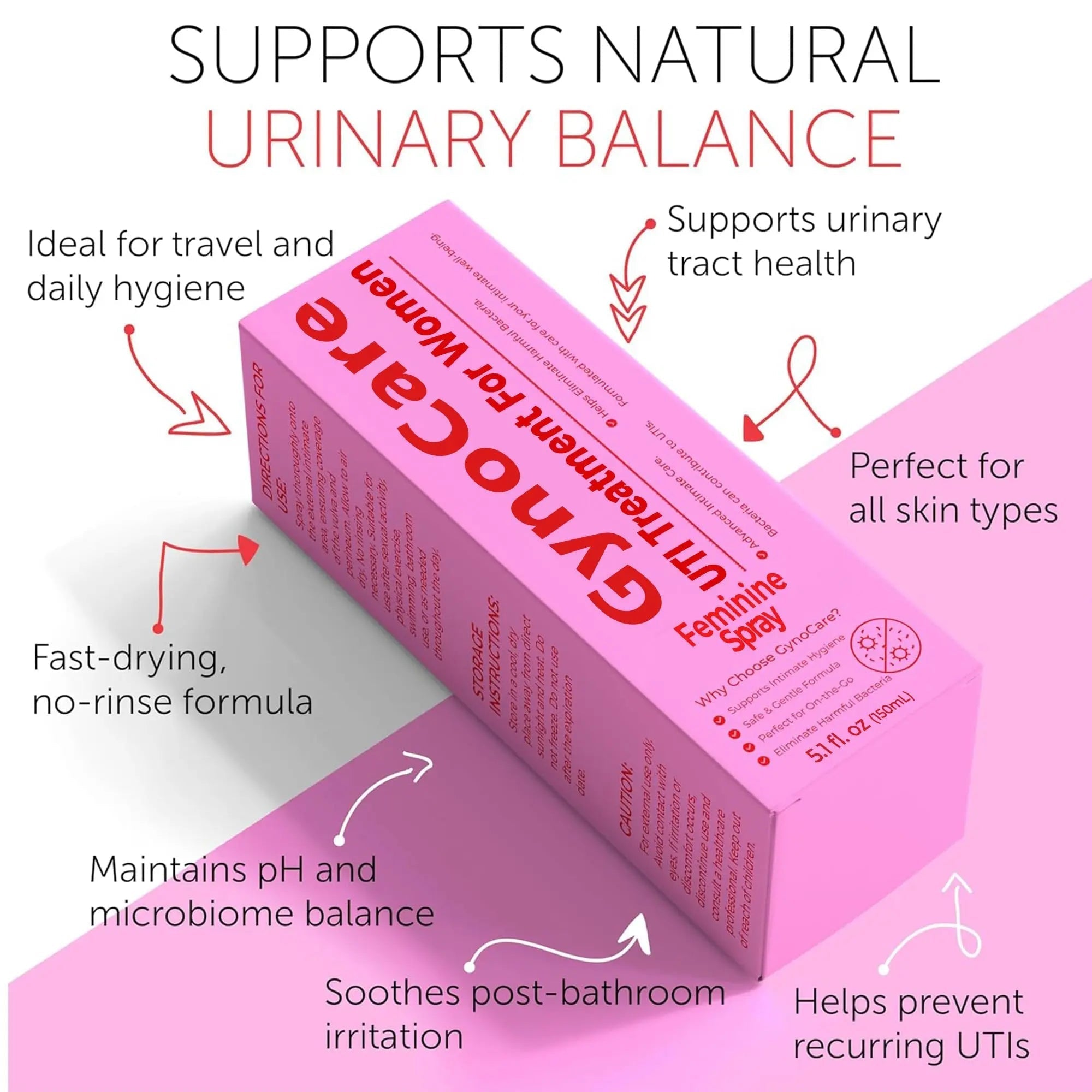 Feminine Spray | UTI Treatment for Women | UTI Defense & Intimate Odor Control | Daily Feminine Hygiene Spray | Eliminate Harmful Bacteria | Gentle, Safe, Travel-Friendly & pH-Balanced | 5.1 fl oz Terramed Just Think ComfortAu supplements