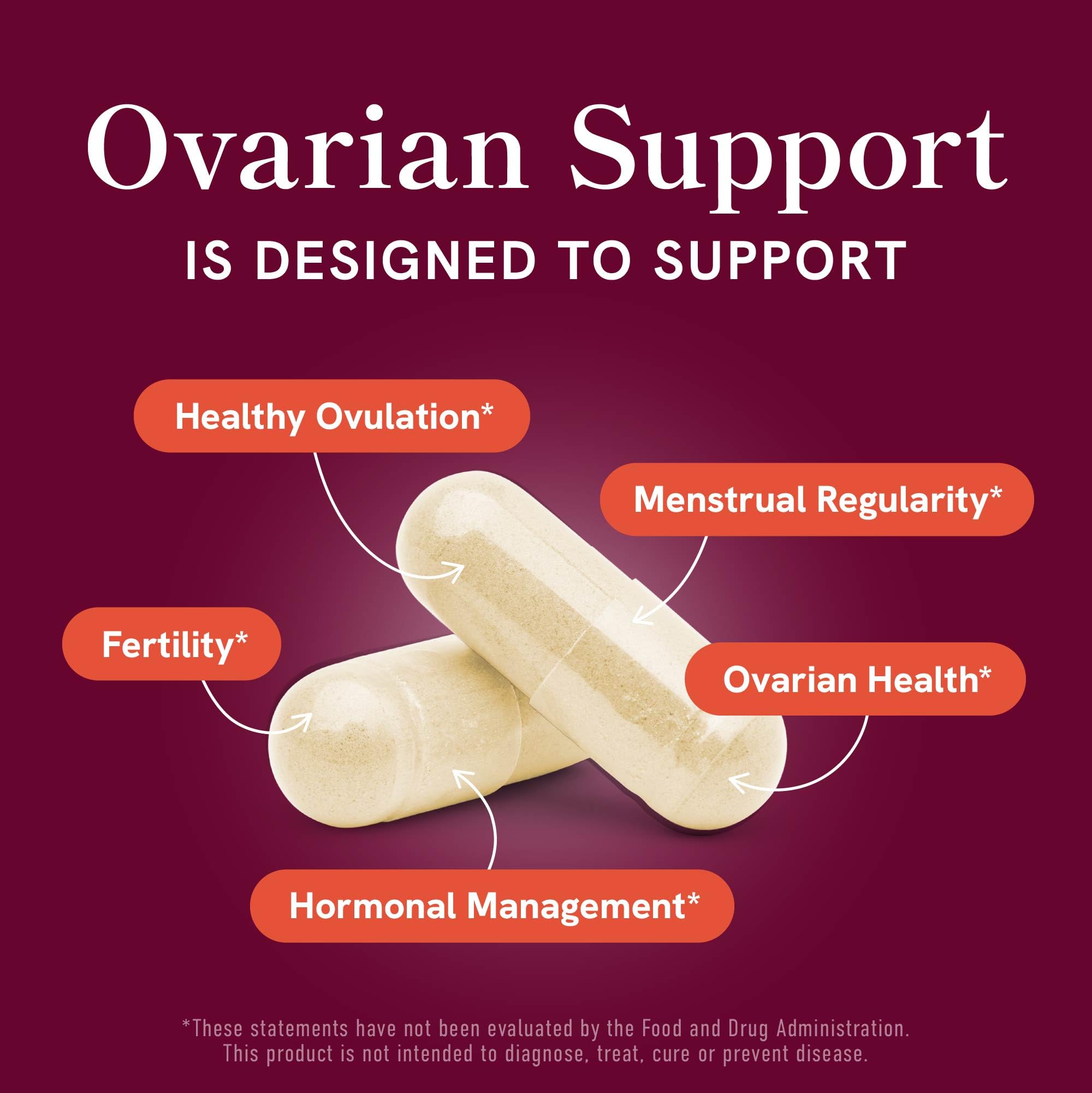 Ovarian Support for Hormone Balance for Women | Healthy Ovulation, Menstrual Cycle & Reproductive Health Support | DIM Supplement with Myo-Inositol & D-Chiro Inositol & Folate Complex | 30 Day Supply SMNutritionAu supplements