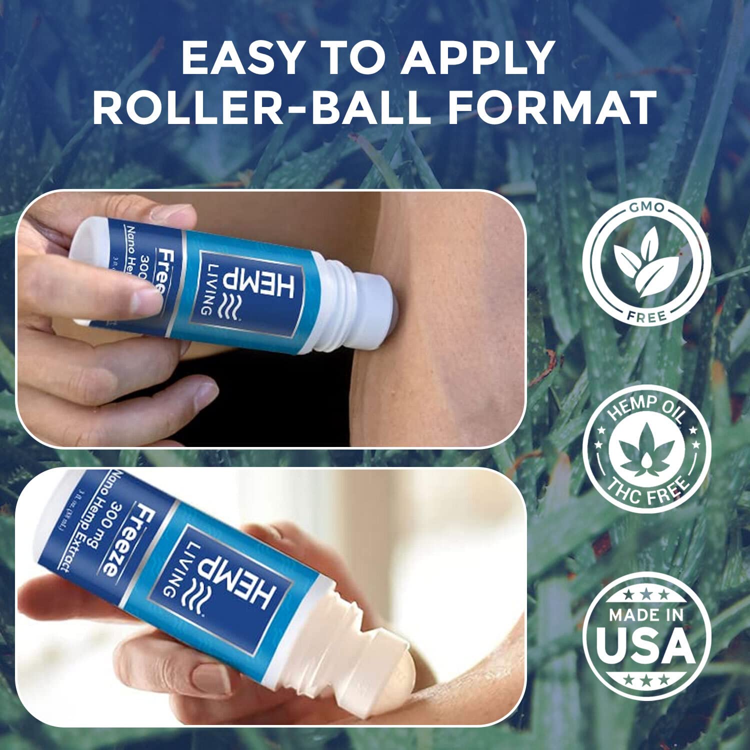 HEMP LIVING Freeze Nano Hemp Extract Roll On, Cold Therapy, Roll On for Muscles and Joint Strain, 3 oz Roll on Bottle (750 mg) HEMP LIVINGAu supplements