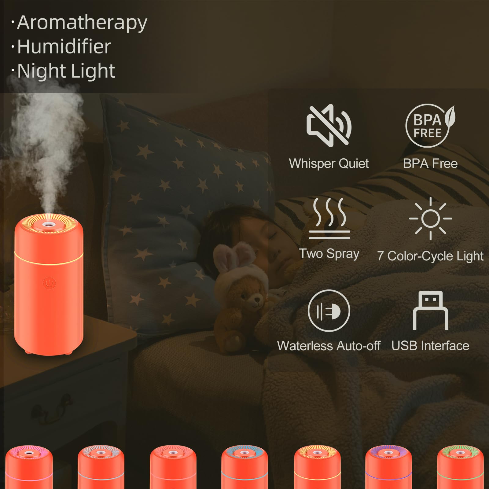 CHOUWEEK Car Essential Oil Diffuser, Mini Portable Air Diffuser for Aromatherapy, Small USB CHOUWEEKAu supplements