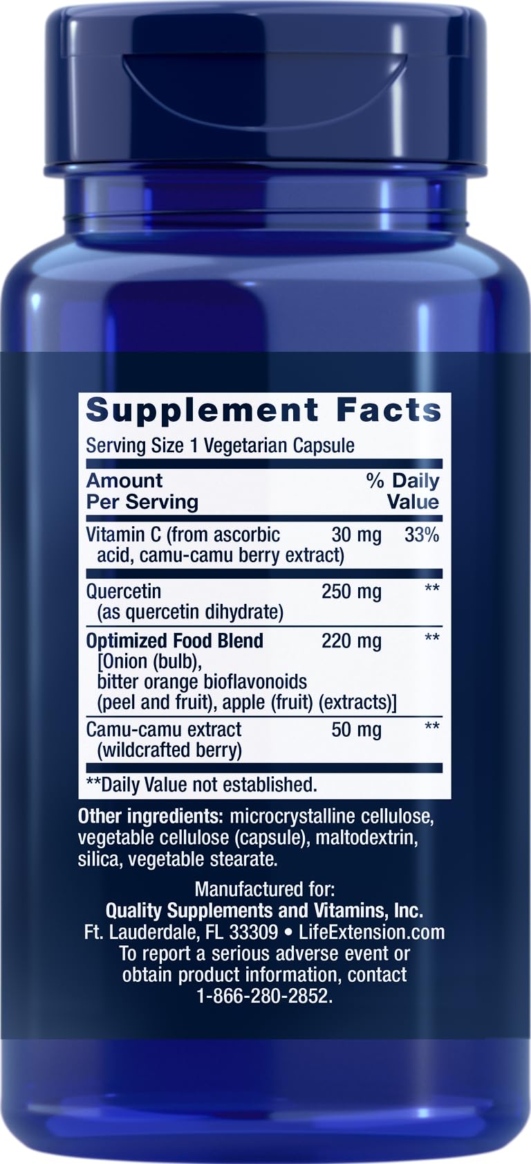 Life Extension Optimized Quercetin Capsules, 60 Vegetarian Capsules (Pack of 3) Life ExtensionAu supplements