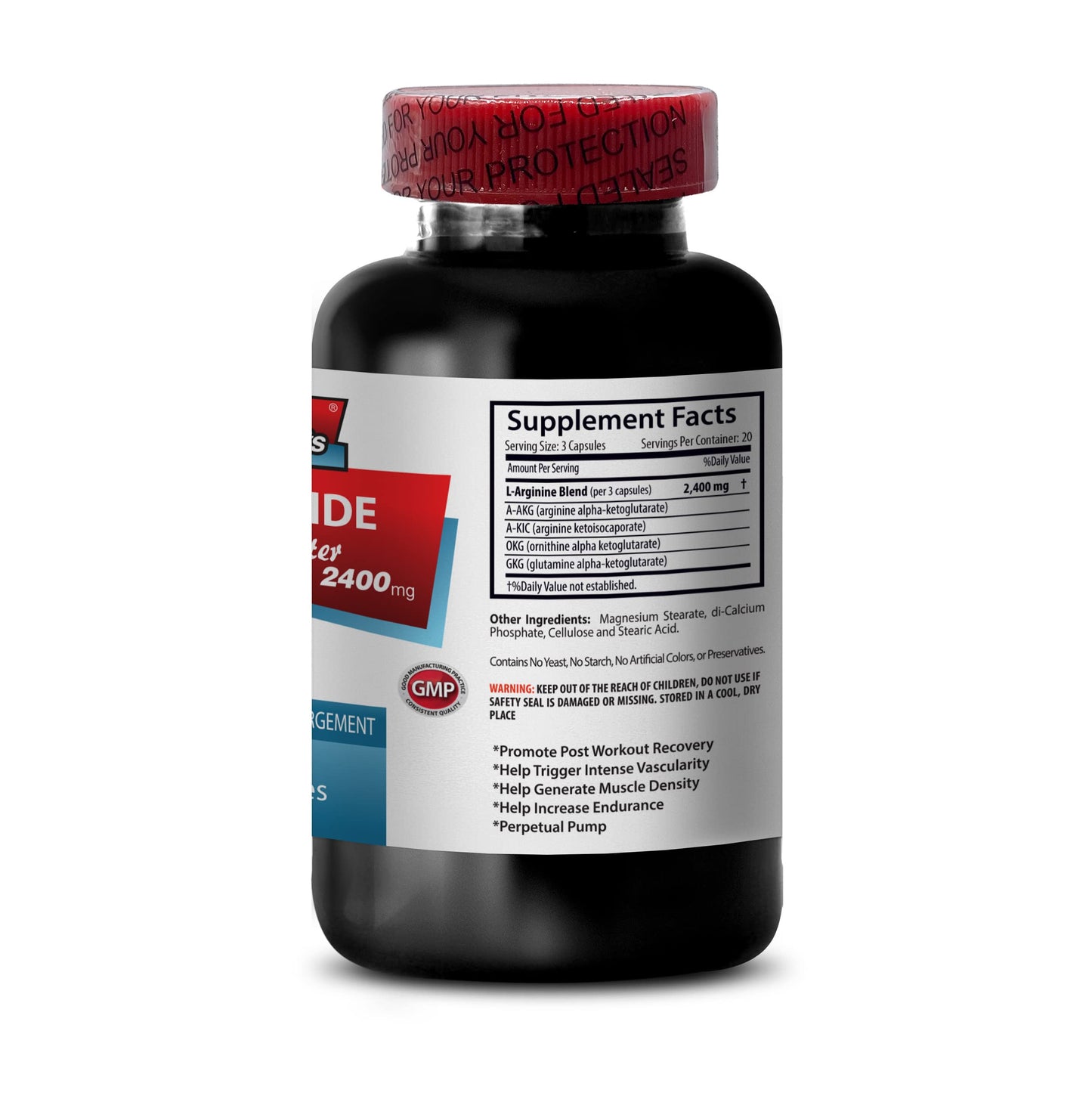 L-arginine Supplement - Nitric Oxide Booster 2400mg - Nitric Oxide Booster - pre Workout Sport SupplementsUS supplements