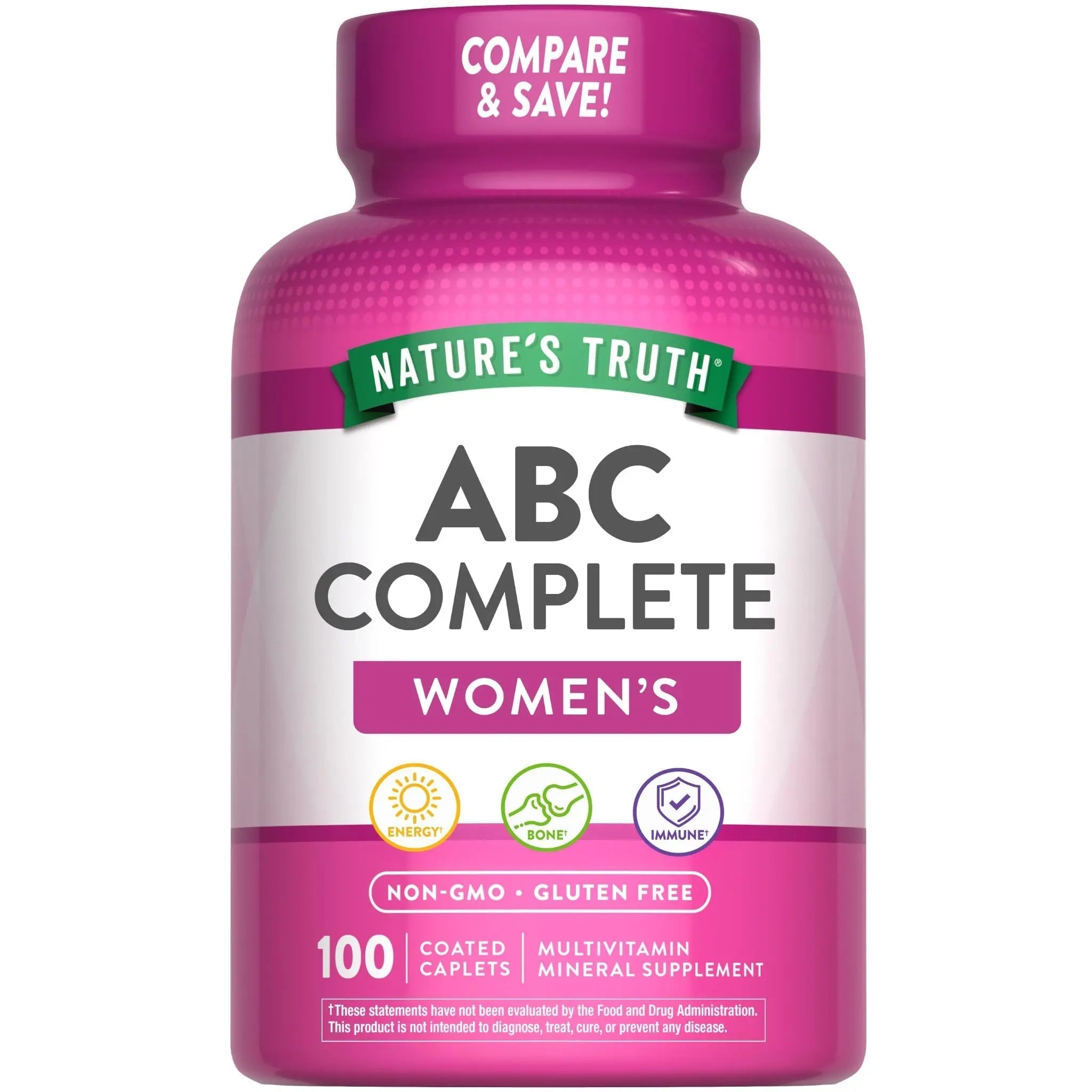 Nature's Truth Multivitamin for Women with Iron | 100 Pills | Non-GMO & Gluten Free Supplement | ABC Complete Nature's TruthAu supplements