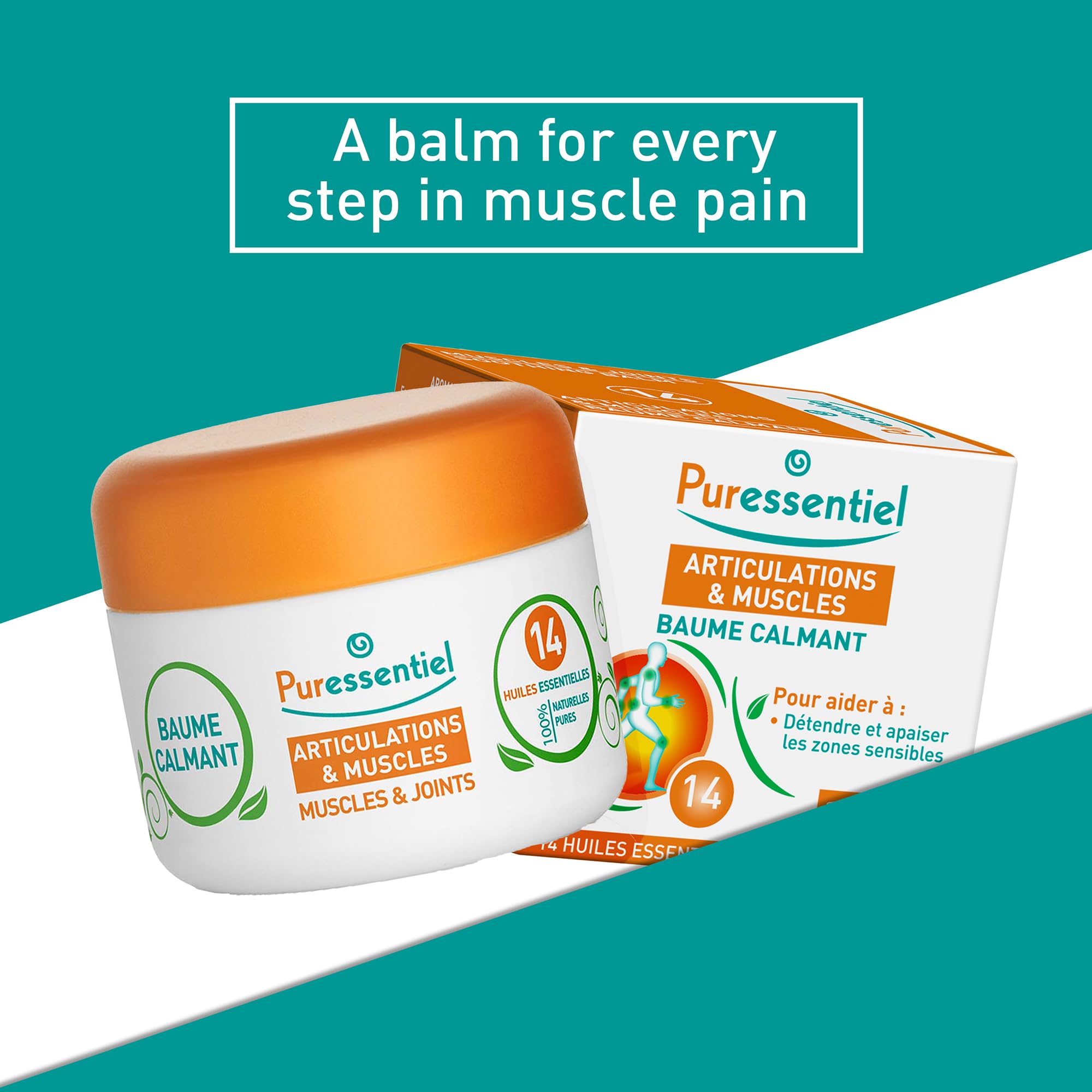 Puressentiel Muscle and Joints Balm - Essential Oil and Shea Butter Balm for Back and Neck Massage - Dye-Free, No Preservatives - 1.01 oz PuressentielAu supplements