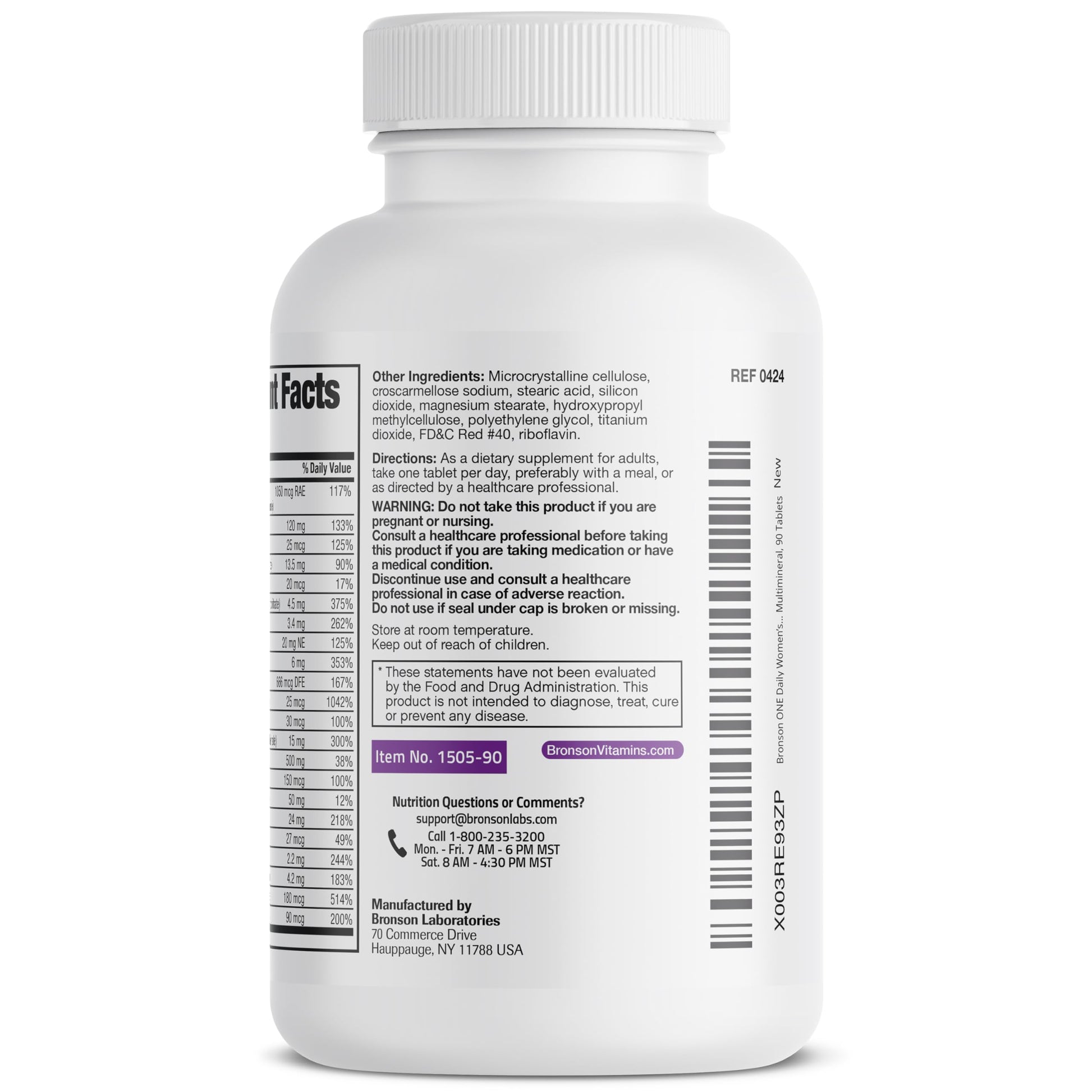 Bronson ONE Daily Women’s 50+ Complete Multivitamin Multimineral, 90 Tablets BronsonAu supplements