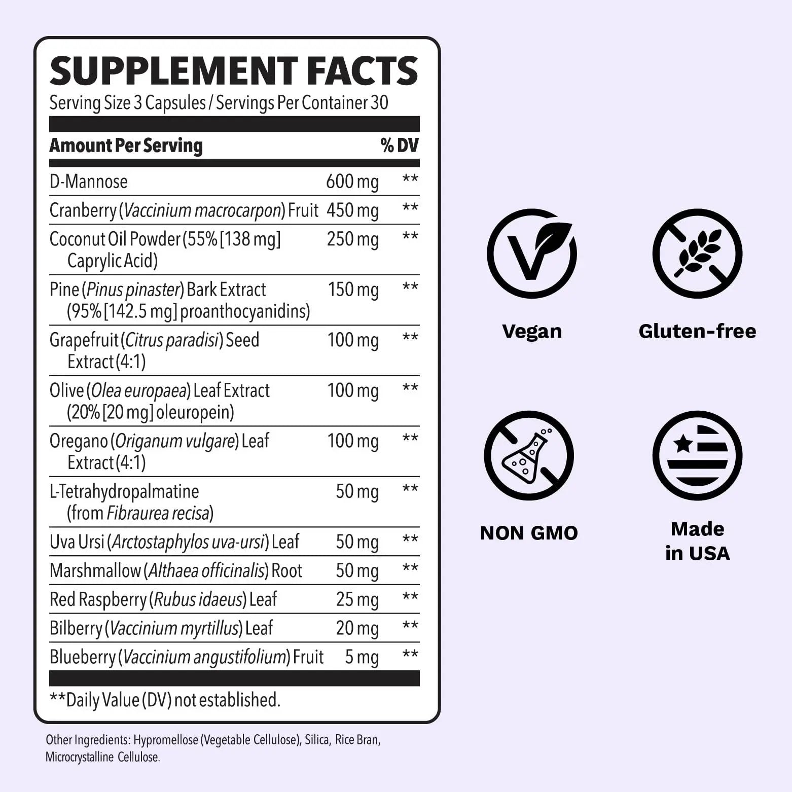 Urinari-X Extra Strength with Enhanced Comfort - Urinary Tract Support - Fast UTI Relief - Vitamin Supplement for Bladder Function - D-Mannose, Cranberry, Pinebark, Uva Ursi & Grapefruit - 90 Capsules LifeSeasonsAu supplements