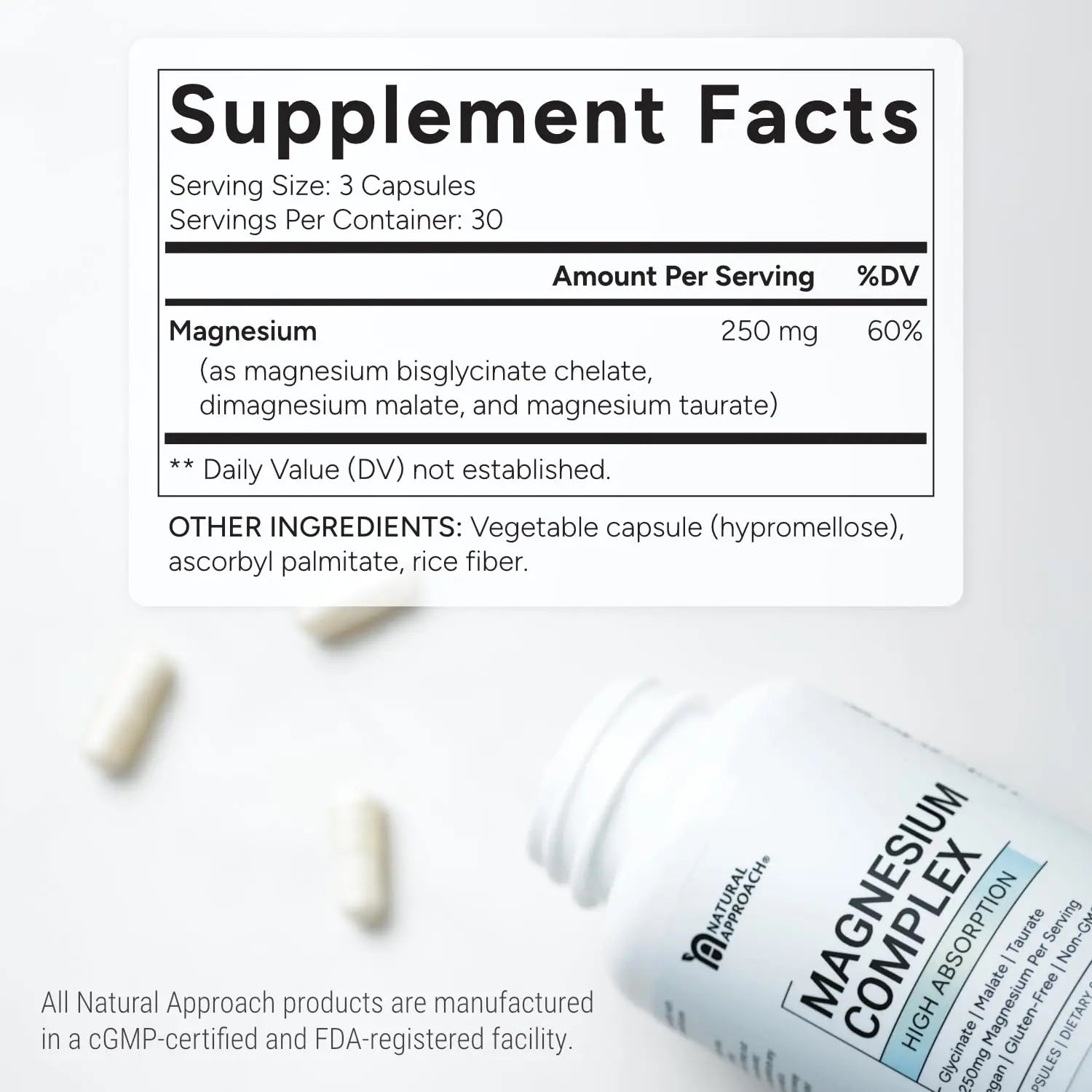 High Absorption Magnesium Complex with Glycinate, Malate & Taurate - Premium Magnesium Supplement for Sleep, Relaxation, Leg Cramps & Stress Relief - 100% Chelated & Easy On The Gut - 90 Capsules Natural Approachnz supplements