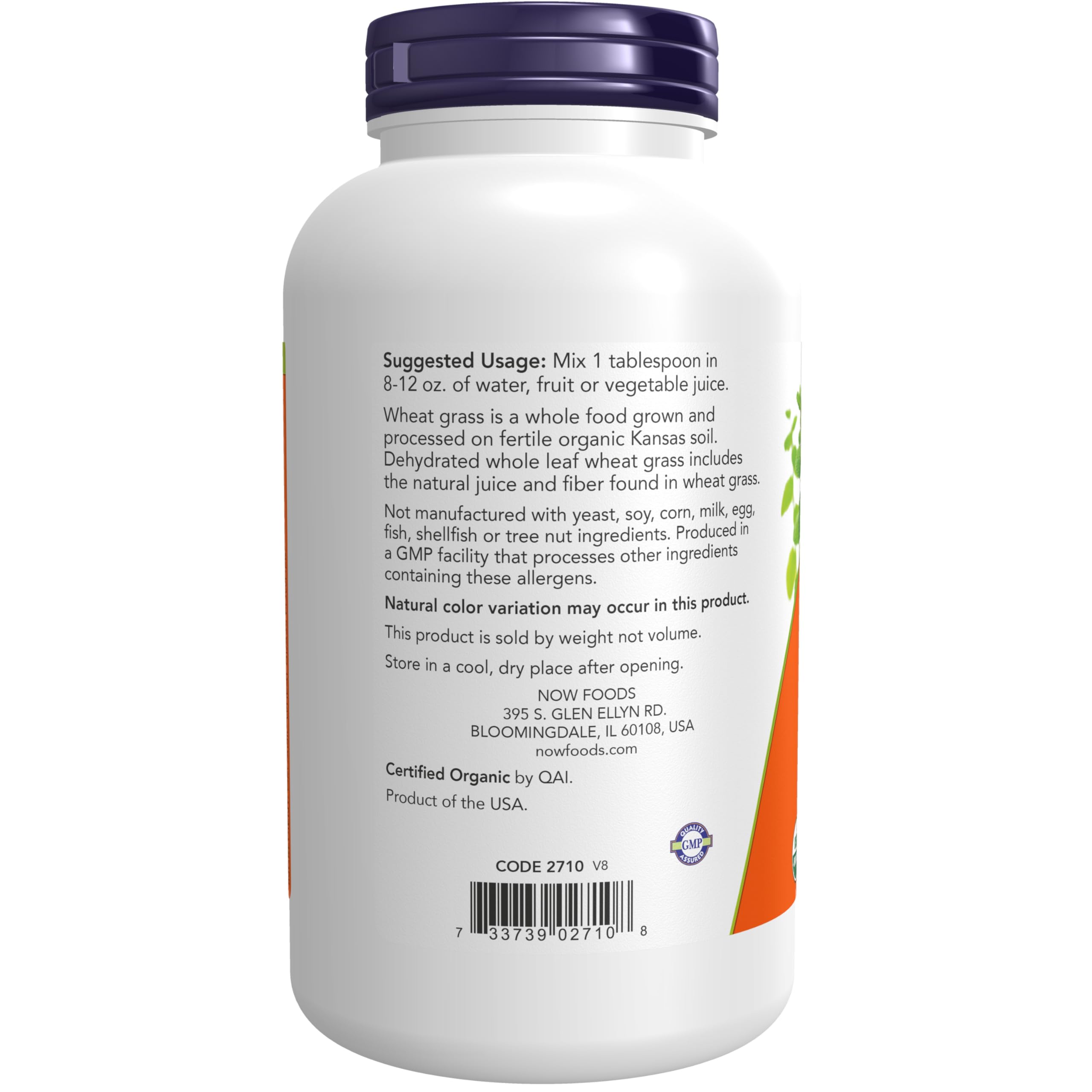 NOW Foods Supplements, Certified Organic and Non-GMO, Wheat Grass Powder, Green Superfood, 9-Ounce NOW FoodsAu supplements