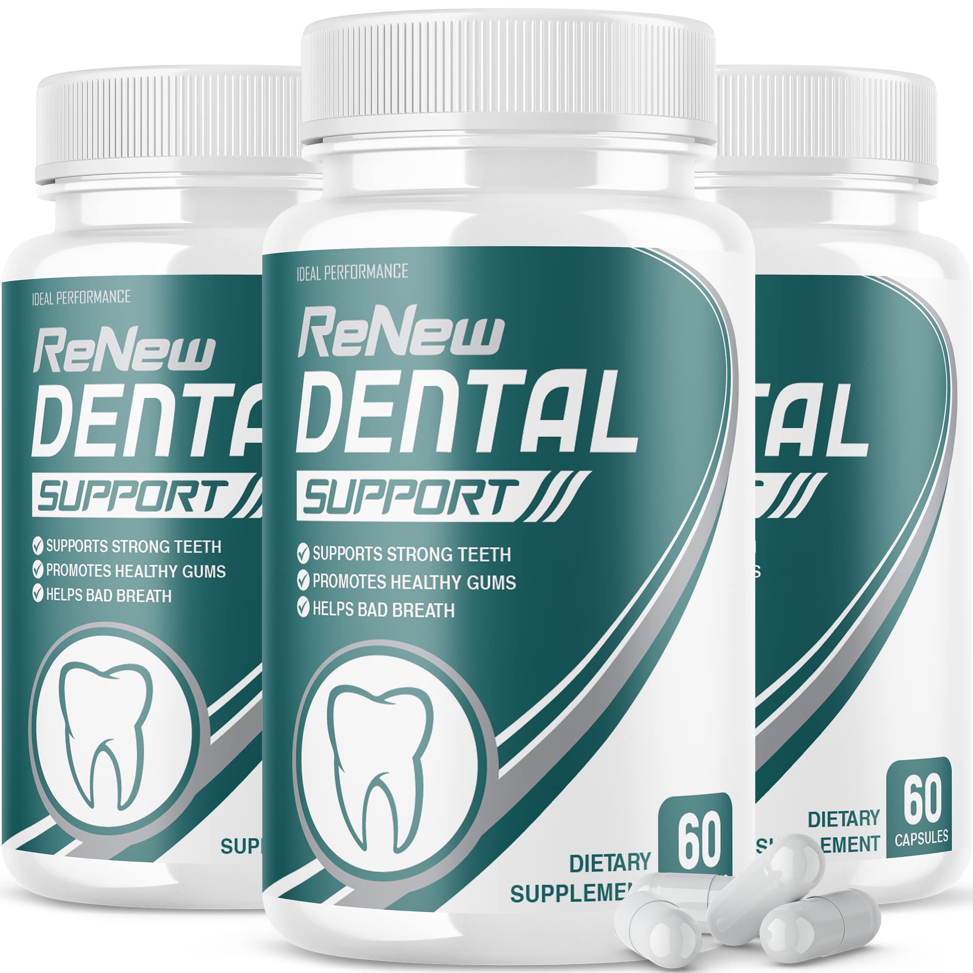 IDEAL PERFORMANCE (3 Pack) Renew Dental Support Pills Cleanser (180 Capsules) IDEAL PERFORMANCEUS supplements