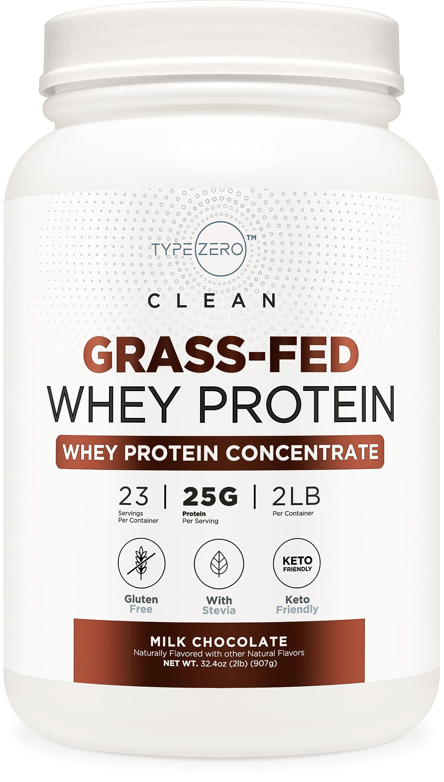 Type Zero Grass Fed Whey Protein Concentrate Powder (Chocolate, 2LBS) - Gluten Free Type ZeroUS supplements