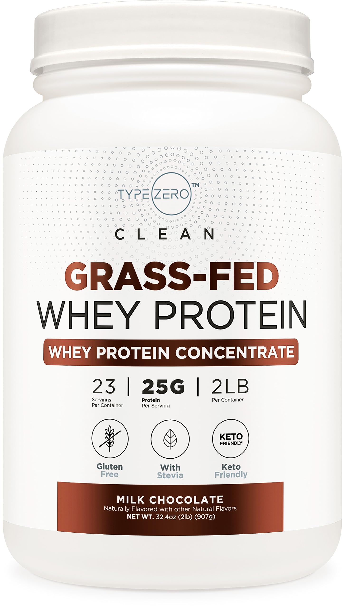 Type Zero Grass Fed Whey Protein Concentrate Powder (Chocolate, 2LBS) - Gluten Free Type ZeroUS supplements