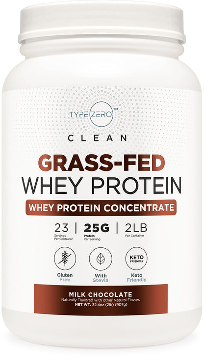 Type Zero Grass Fed Whey Protein Concentrate Powder (Chocolate, 2LBS) - Gluten Free Type ZeroUS supplements