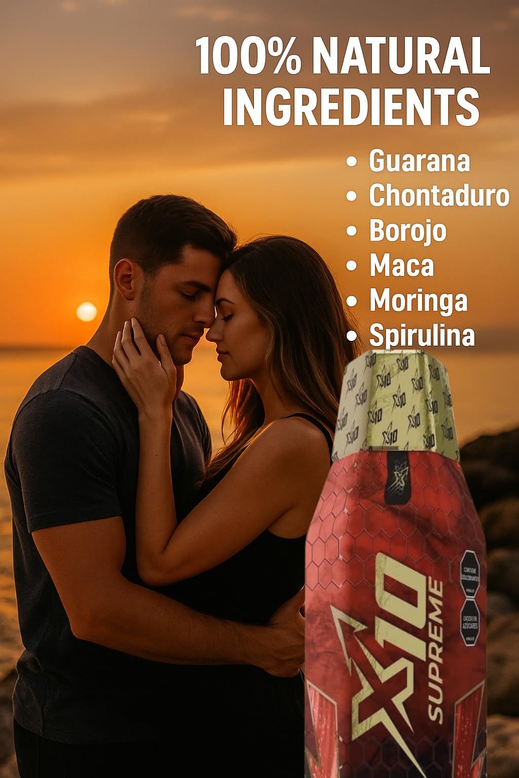 X10 Supreme Liquid 500 ML Natural Supplement (Similar Results as vitafer..Gold) - Chontaduro, Guarana, and Borojó Blend | 500 ML | Plant-Based Energy Support for Vitality X10Au supplements
