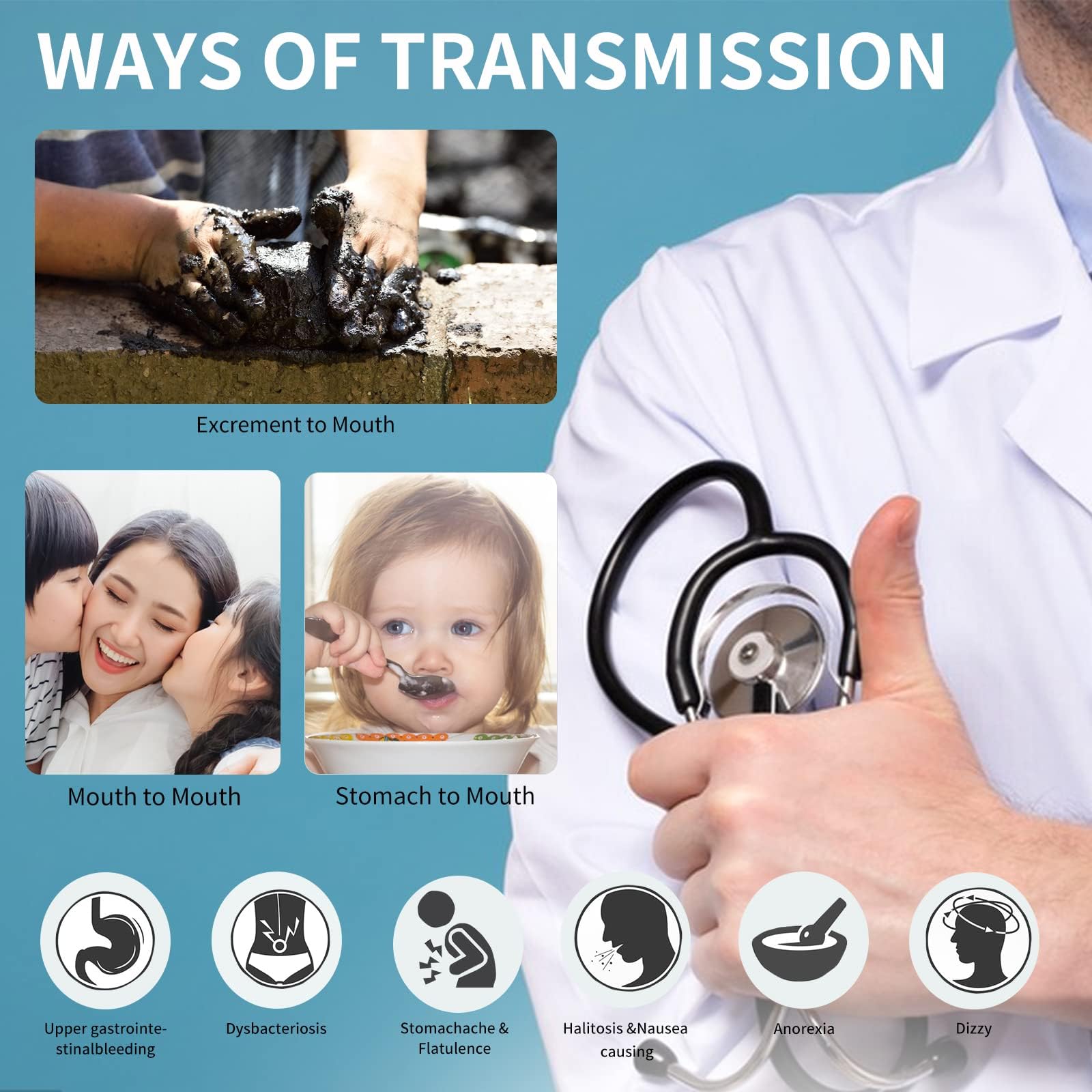 H. Pylori，Helicobacter Pylori Detection 2 Test kit, 10-15 Minutes of Quick Home Testing, The Result is Highly Accurate, Easy to use and Read EvuioasAu supplements