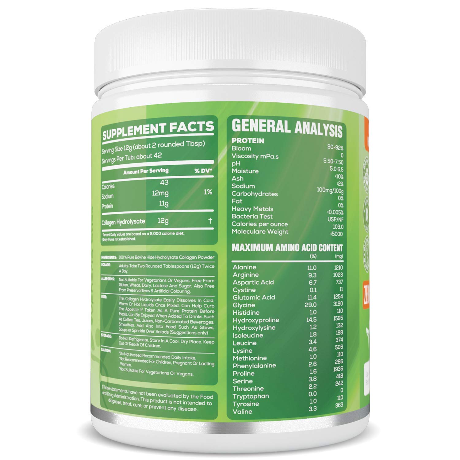 Premium Collagen Powder 500g Unflavoured High Grade Hydrolysed Collagen Joints, Bones, Gut, Wrinkles, Hair, Skin, Nails, Pain, Injury, Sleep, Fitness, Keto Euphoria BlissAu supplements