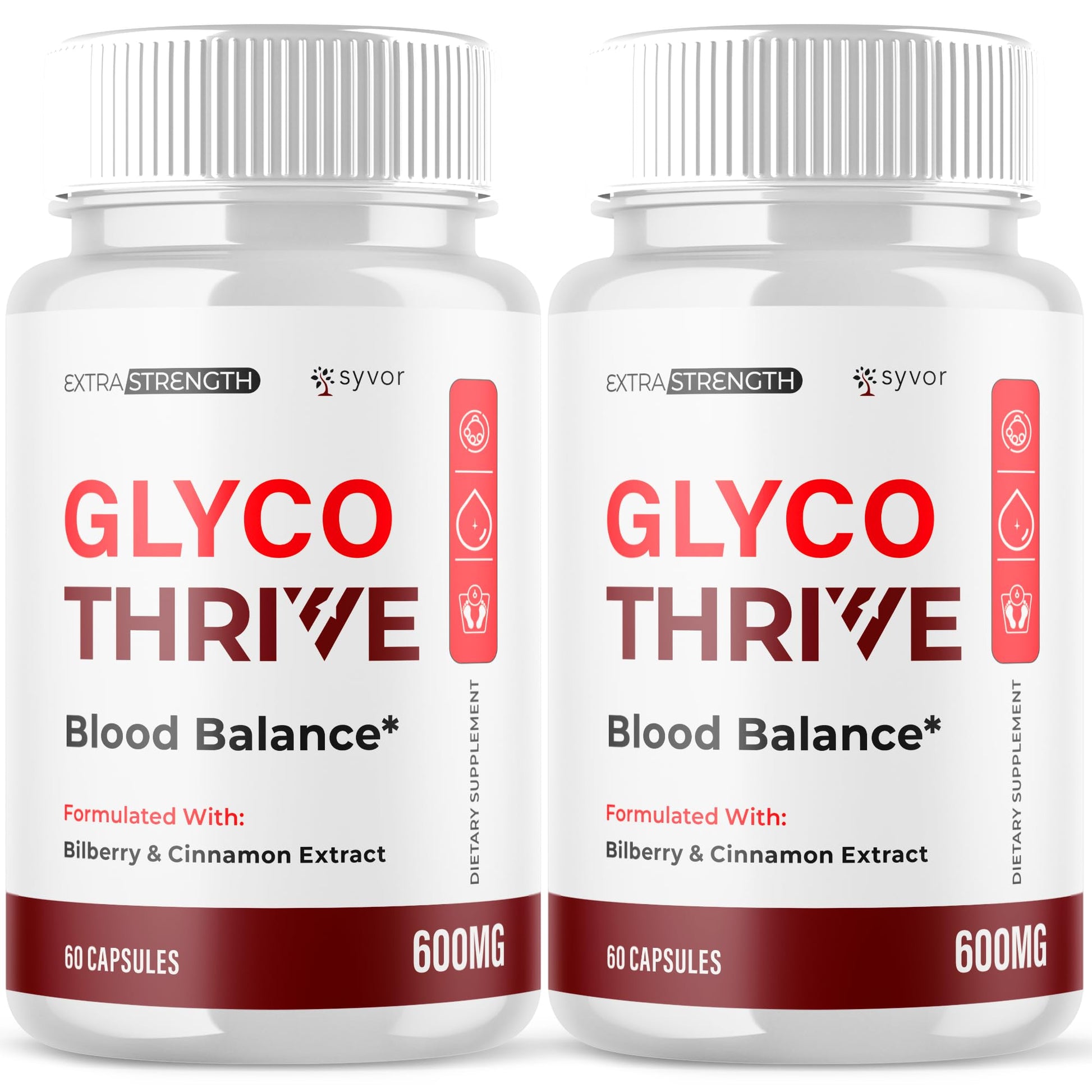 (2 Pack) Glyco Thrive Capsules, Official GlycoThrive Glycogen Support Pills with All Natural Ingredients, Advanced Formula Health Supplement with Max Strength Vitamins for Women & Men (120 Capsules) SyvorAu supplements
