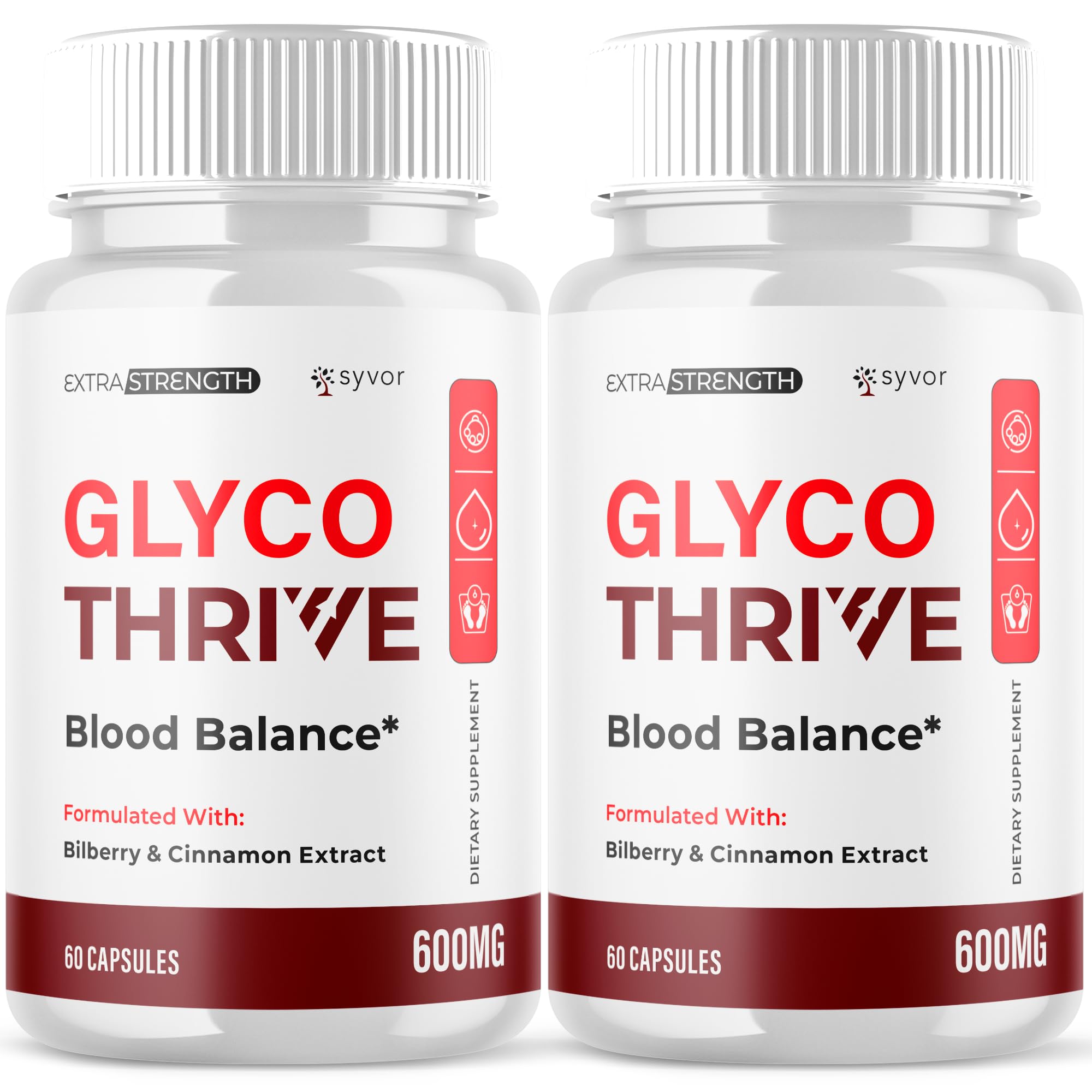 (2 Pack) Glyco Thrive Capsules, Official GlycoThrive Glycogen Support Pills with All Natural Ingredients, Advanced Formula Health Supplement with Max Strength Vitamins for Women & Men (120 Capsules) SyvorAu supplements