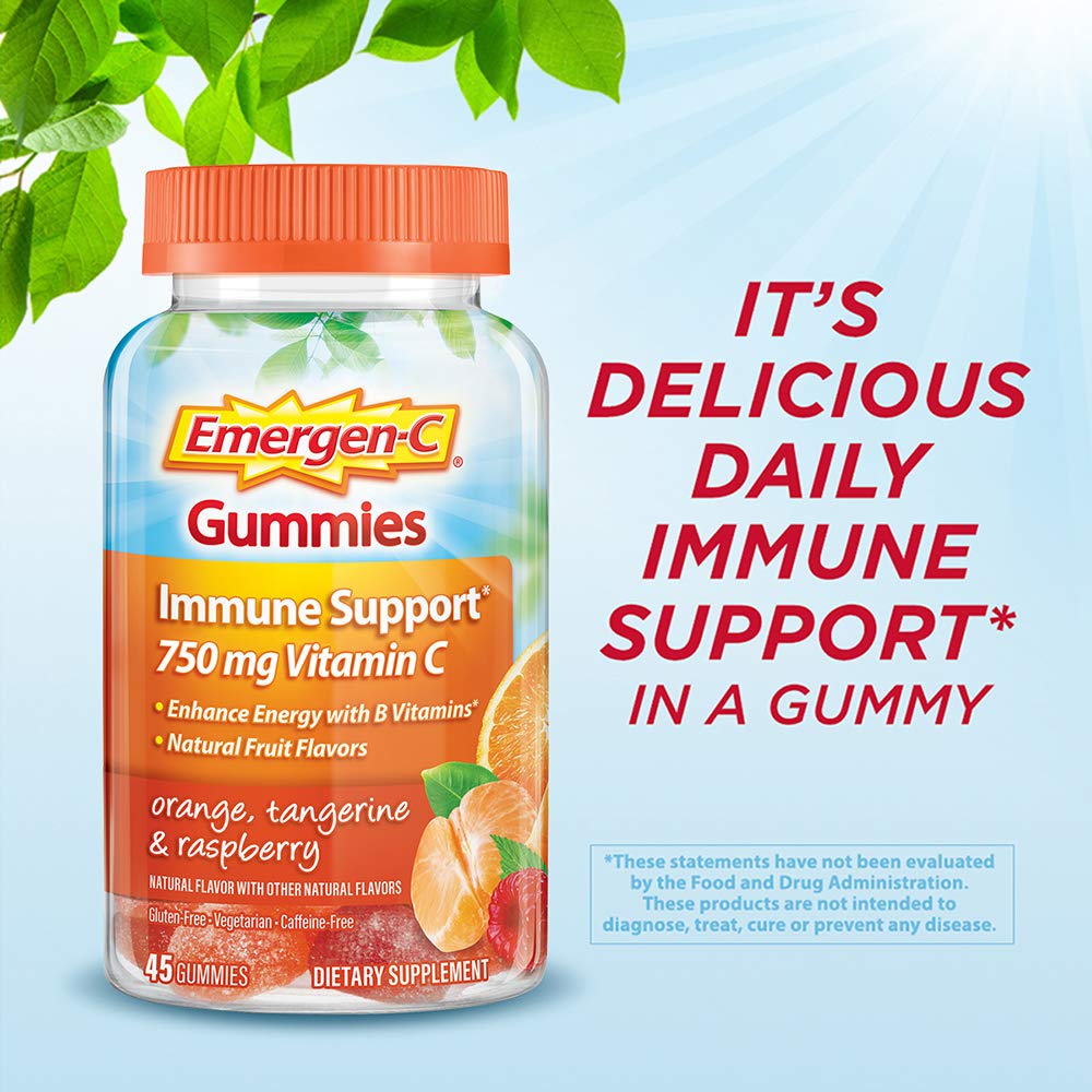 Emergen-C 750mg Vitamin C Gummies for Adults, Immunity Gummies with B Vitamins Emergen-CAu supplements