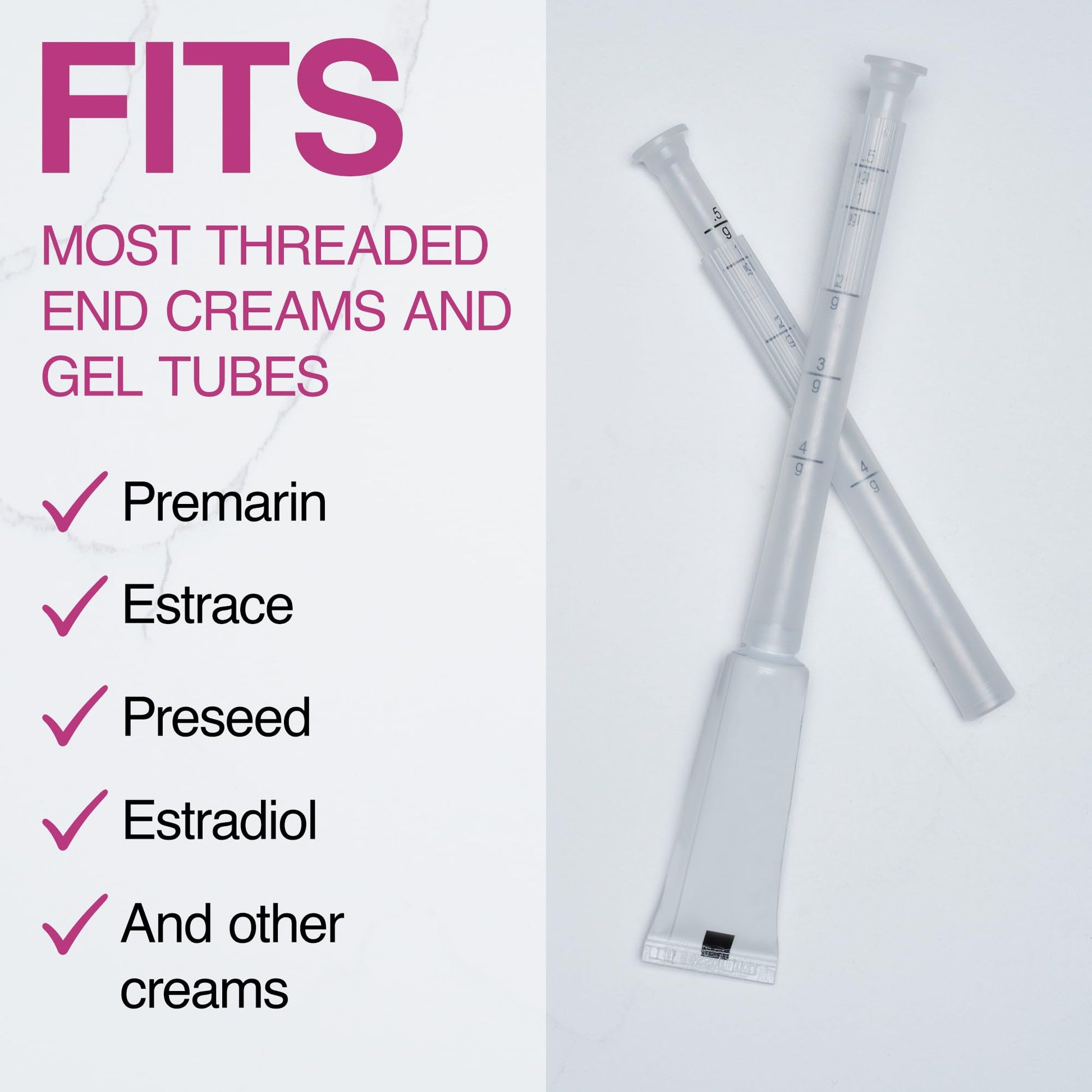 Flextiva Disposable Plastic Vaginal Cream Applicators - Threaded End to Fit OTC Gel or Cream Products FlextivaAu supplements