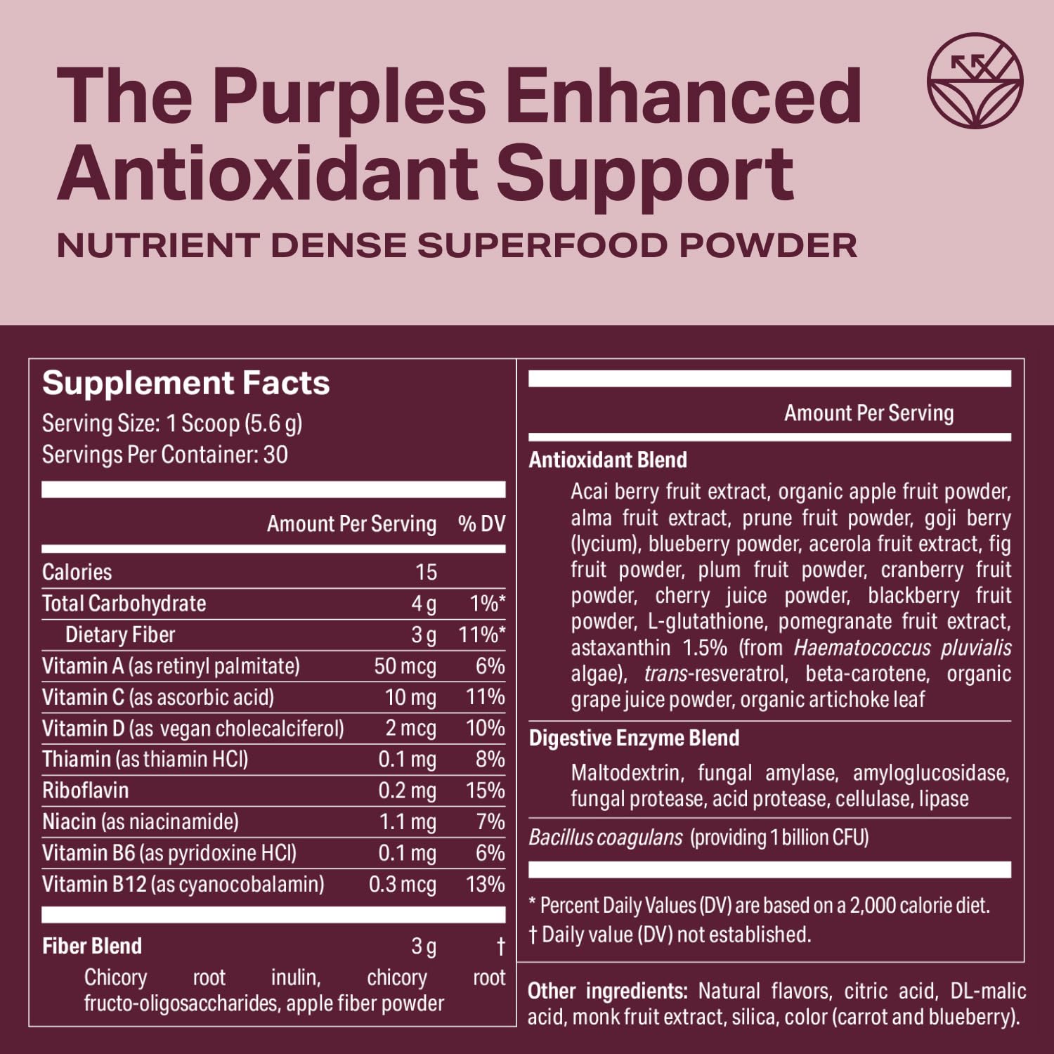 Proper, The Purples Nutrient-Dense Superfood Powder - Antioxidant Supplement and Cellular Support – Acai, Amla, Blueberry, Vitamin C, B Vitamins & More - Enhanced with Prebiotic Fiber & Probiotics ProperAu supplements