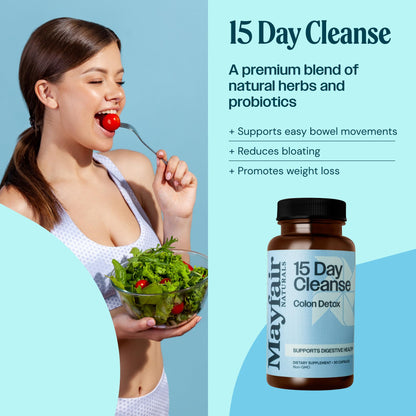 Mayfair Naturals 15 Day Cleanse Colon Detox, Dietary Supplement, 30 Capsules, Natural Laxative Mayfair NaturalsUS supplements