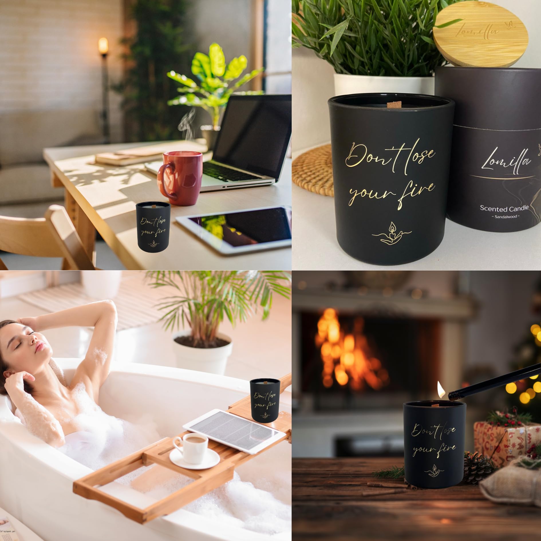 100% Natural Soy Wax Candle, Valentines Day Gifts for Women & Men, Candles for Home LomillaAu supplements
