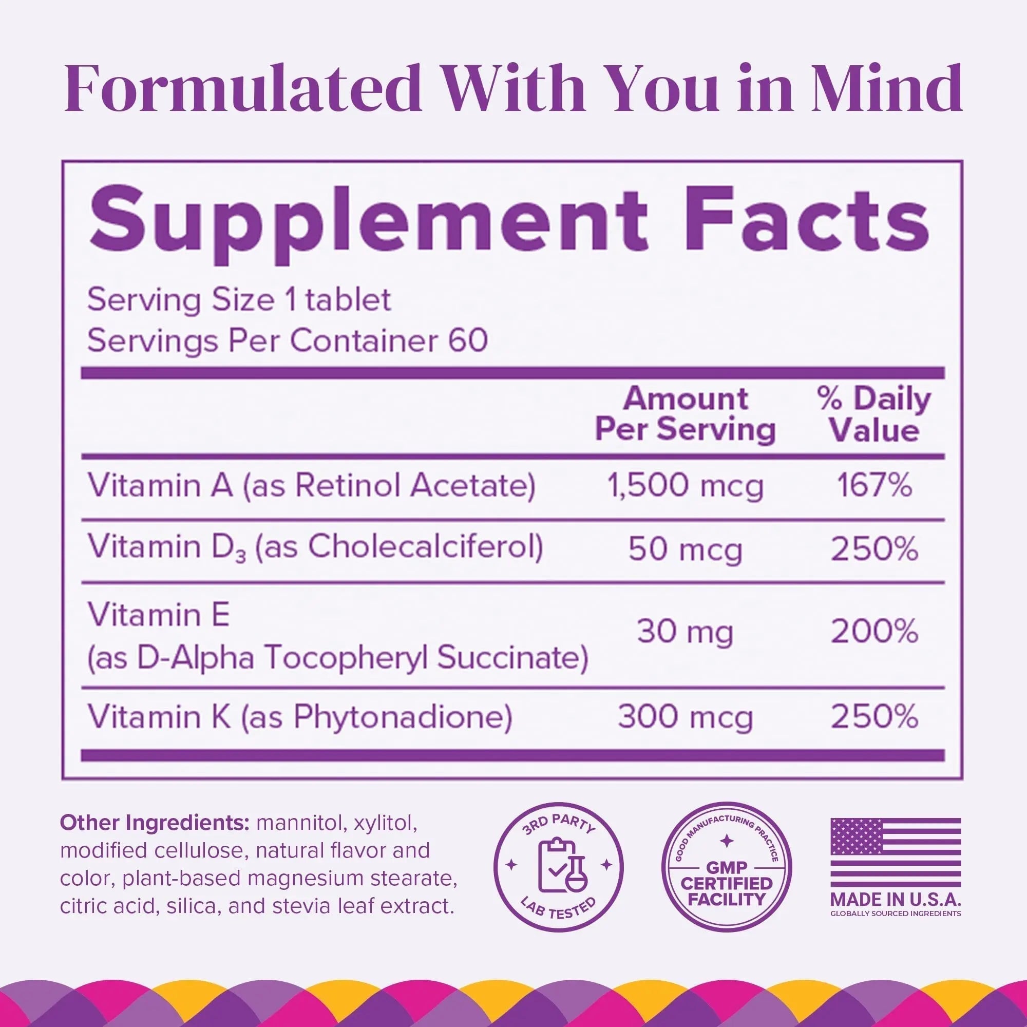 Barimelts ADEK - 60 Fast-Dissolving Tablets (2-Month Supply) - Sugar-Free Bariatric Vitamins for Women Including Vitamin A, Vitamin D, Vitamin E BariMeltsAu supplements