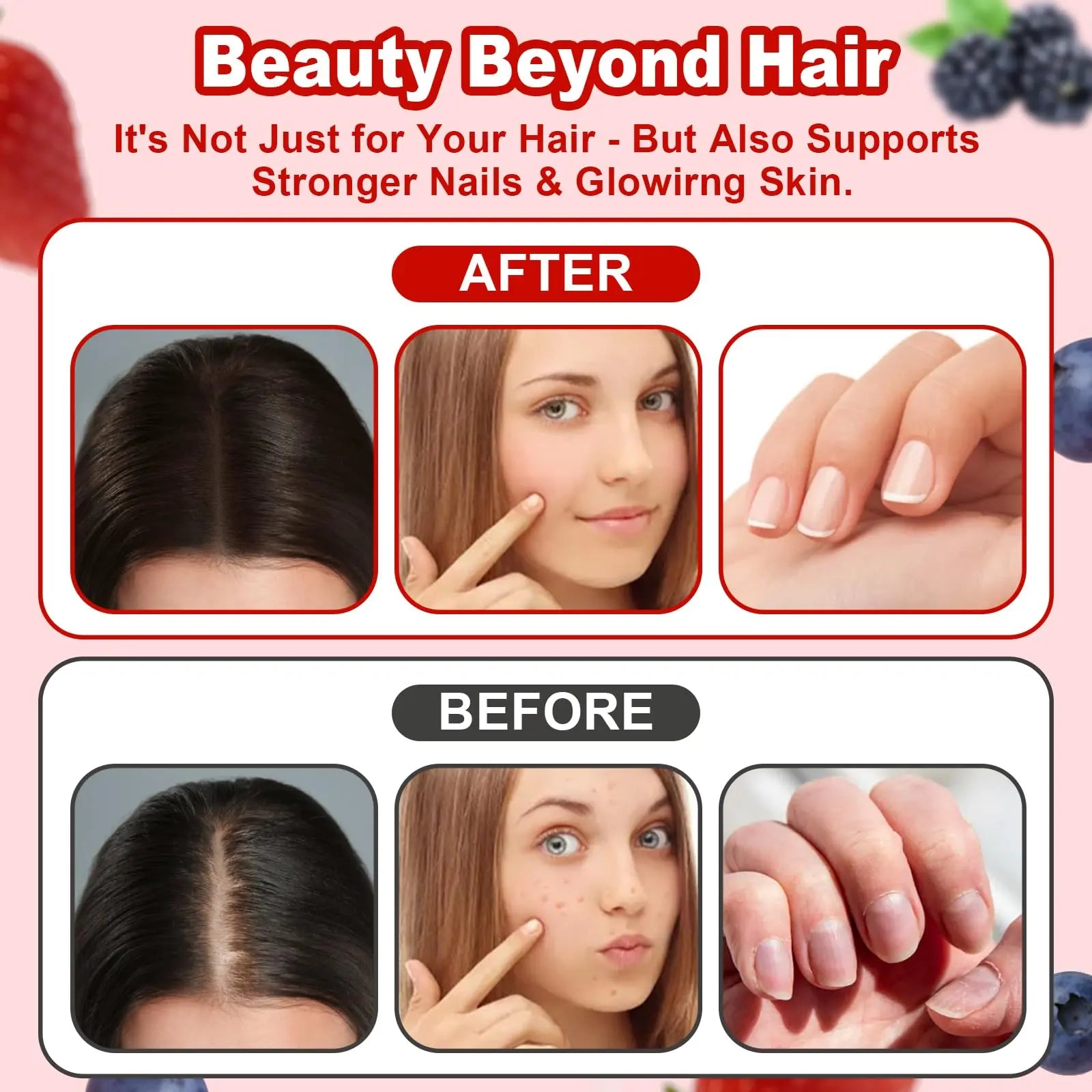 LUIMOLL Lumin Hair Growth Gummies – Daily Hair Nourishment with Biotin, Collagen & Botanical Extracts – Supports Thicker, Stronger & Healthier-Looking Hair LUIMOLLAu supplements