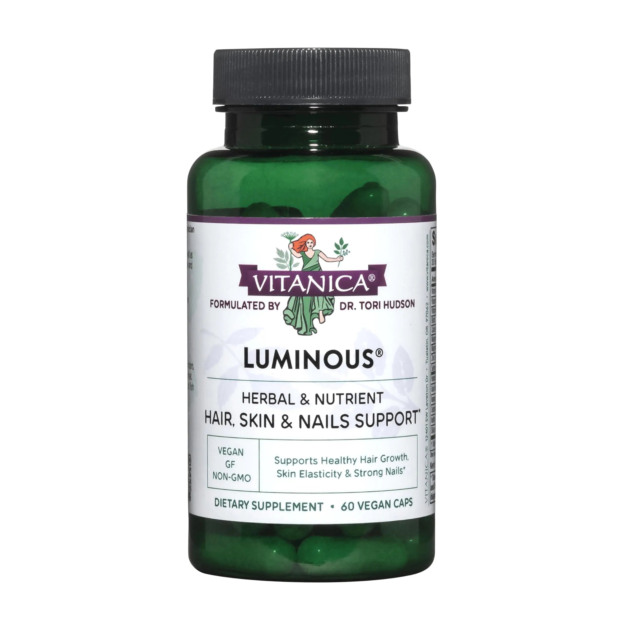 Vitanica, Luminous, Hair, Skin and Nail Support, Vegan, 60 Capsules VitanicaAu supplements