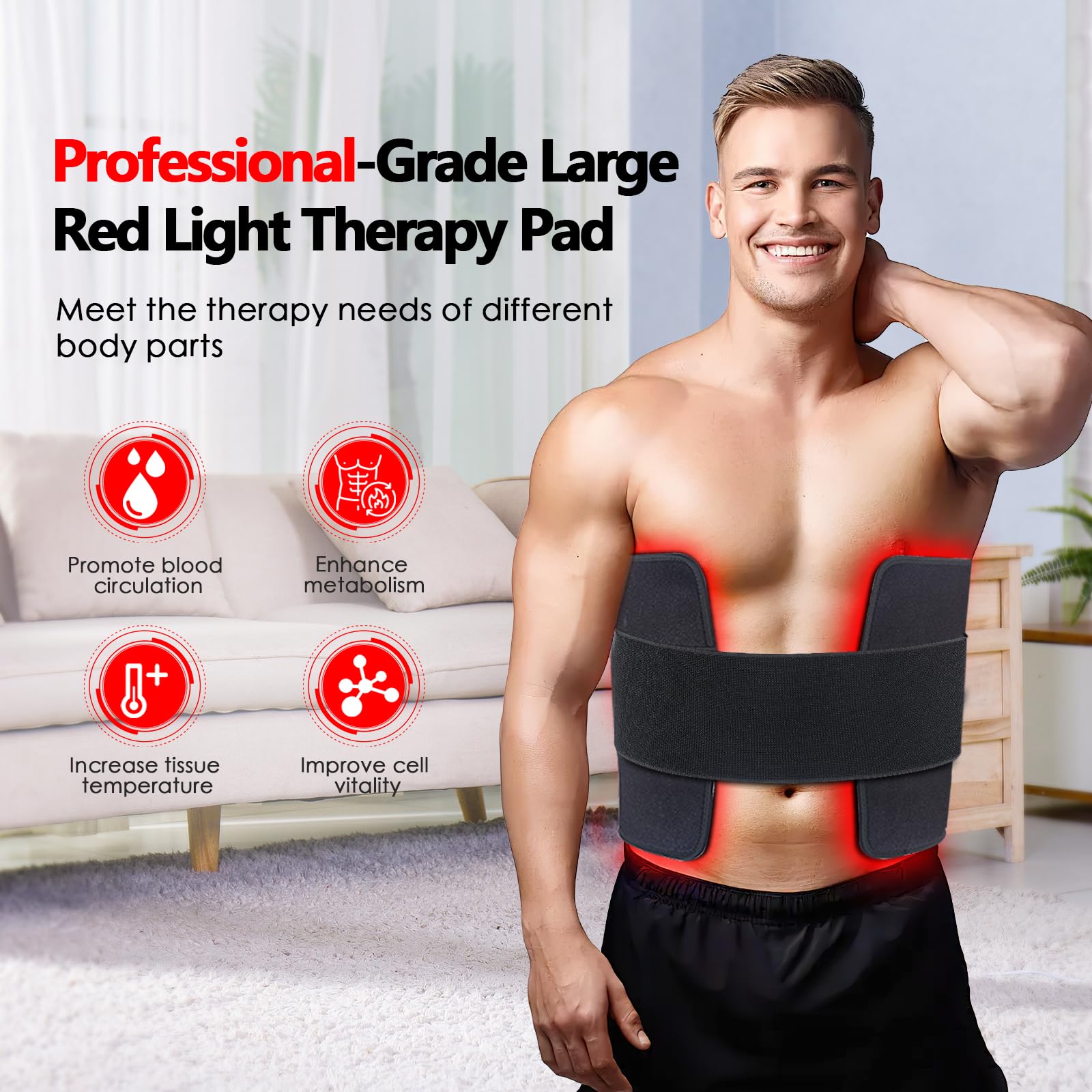 RUISQM Red Light Therapy Mat for Body - 360 LEDs Large Red & Infrared Light Therapy Pad Blanket RUISQMAu supplements