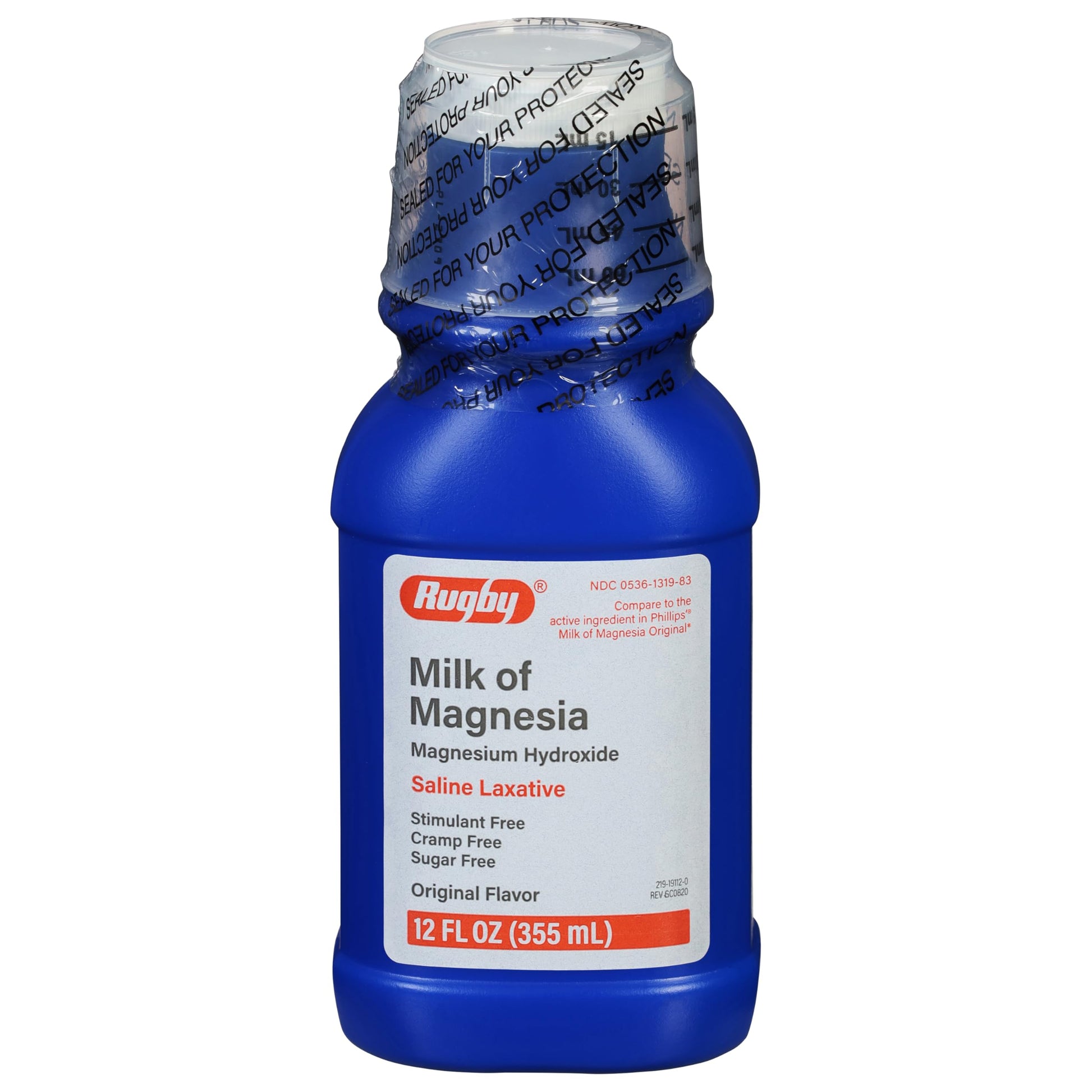 Rugby Milk of Magnesia Magnesium Hydroxide Saline Laxative – Stimulant, Cramp & Sugar-Free - Original Flavor – 12 Fl Oz RUGBY LABORATORIESAu supplements