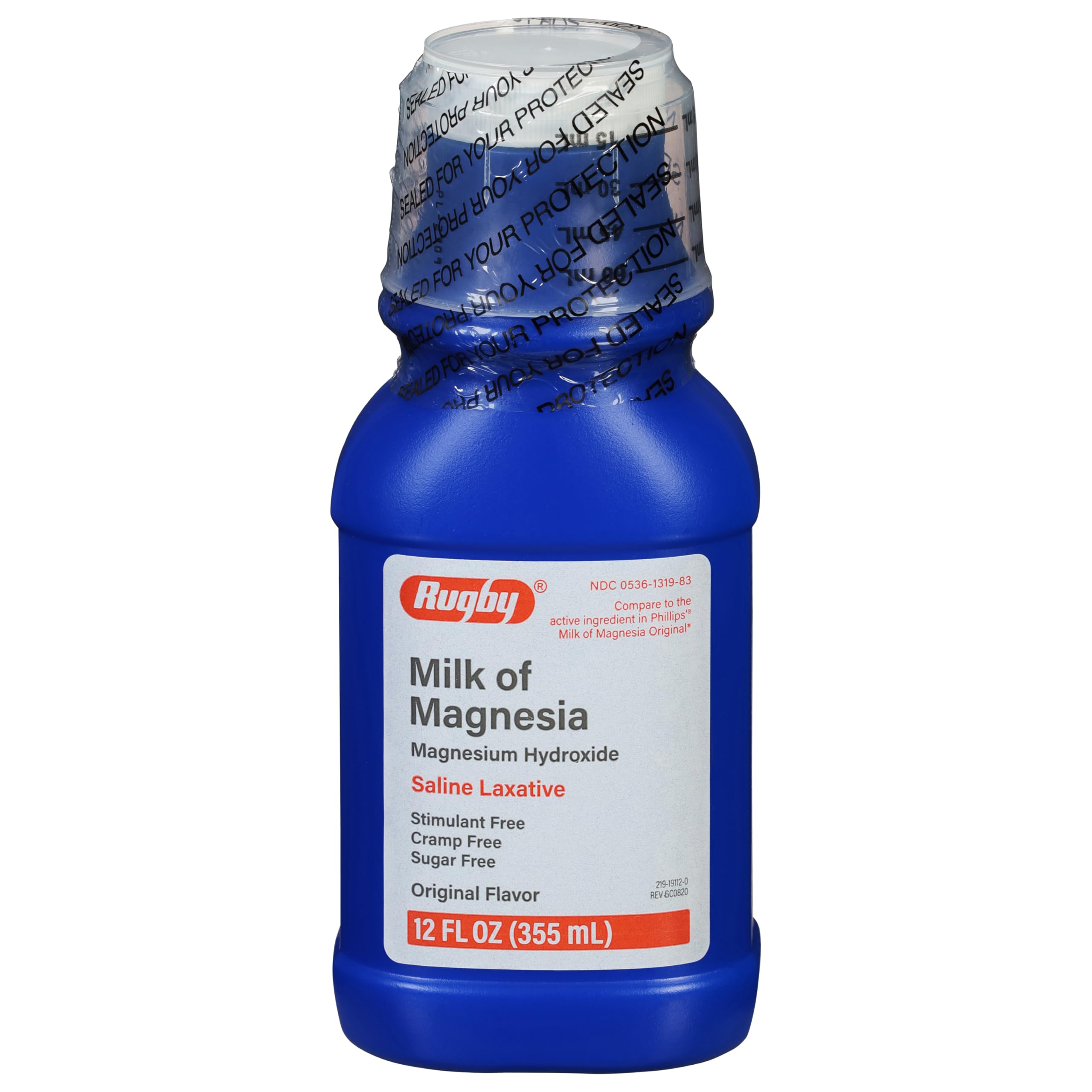 Rugby Milk of Magnesia Magnesium Hydroxide Saline Laxative – Stimulant, Cramp & Sugar-Free - Original Flavor – 12 Fl Oz RUGBY LABORATORIESAu supplements