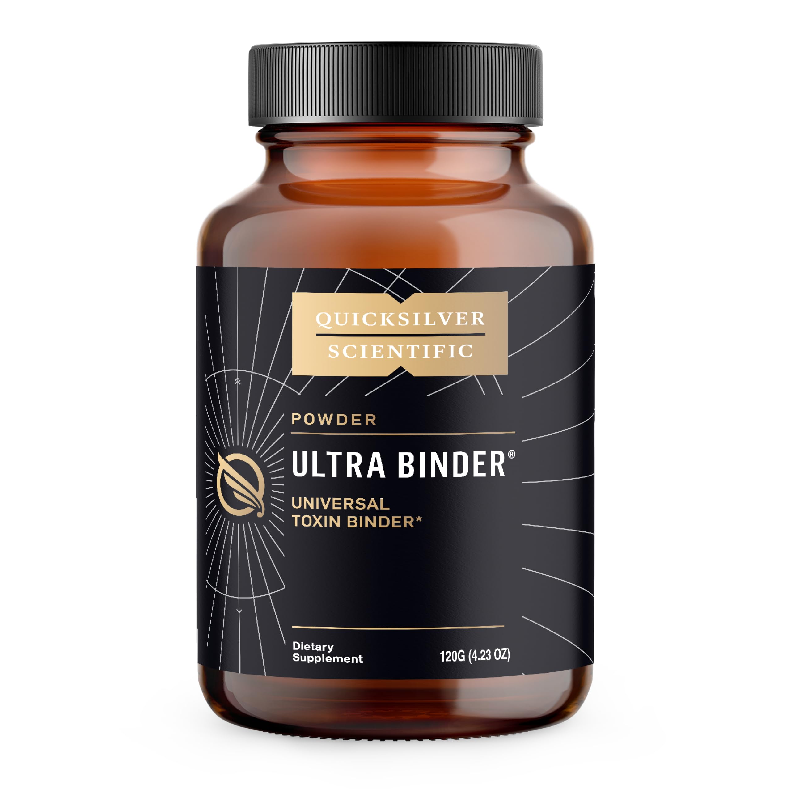 Quicksilver Scientific Ultra Binder Powder - Multi Binder with Bentonite Clay, Zeolite Detox & Charcoal - Supplement for Gut Support & The Body's Toxin Removal Process (120g) Quicksilver ScientificUS supplements
