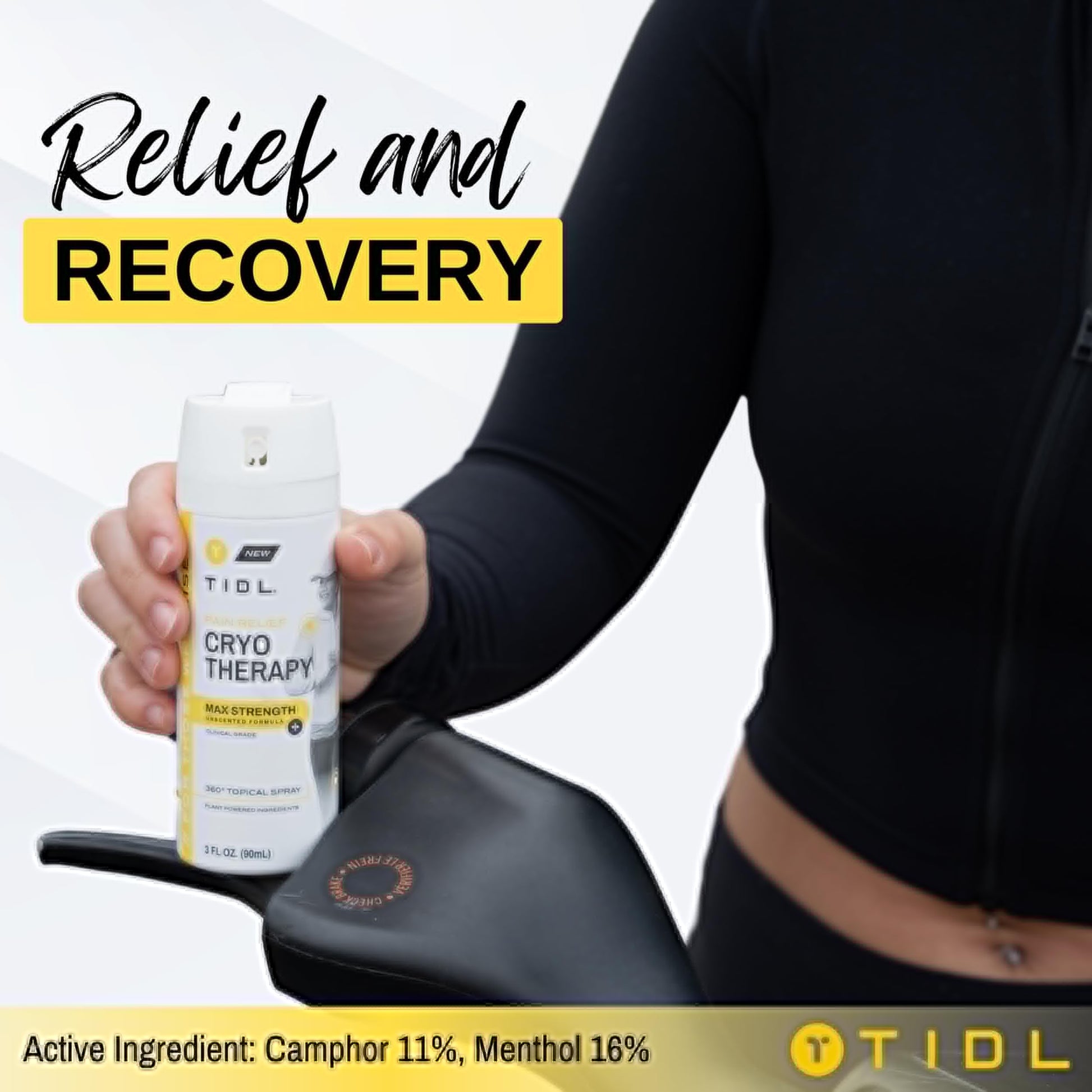 TIDL Cryotherapy Pain Relief Spray, 3 Oz (Pack of 2) Max Strength for Fast-Acting Muscle, Joint & Neck Pain Relief, Plant-Based Menthol & Camphor Pain Reliever, Quick Drying Formula TIDLAu supplements