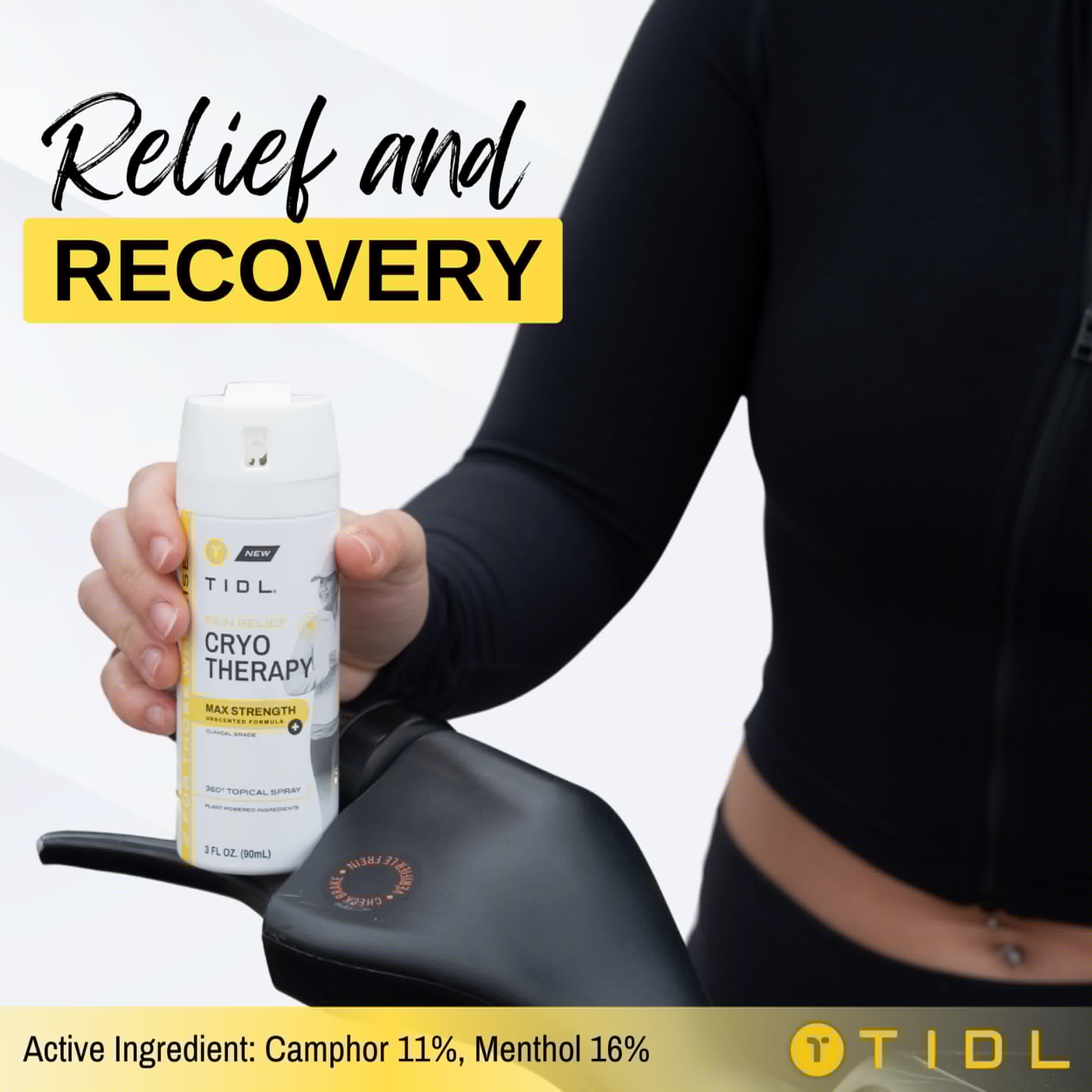 TIDL Cryotherapy Pain Relief Spray, 3 Oz (Pack of 2) Max Strength for Fast-Acting Muscle, Joint & Neck Pain Relief, Plant-Based Menthol & Camphor Pain Reliever, Quick Drying Formula TIDLAu supplements