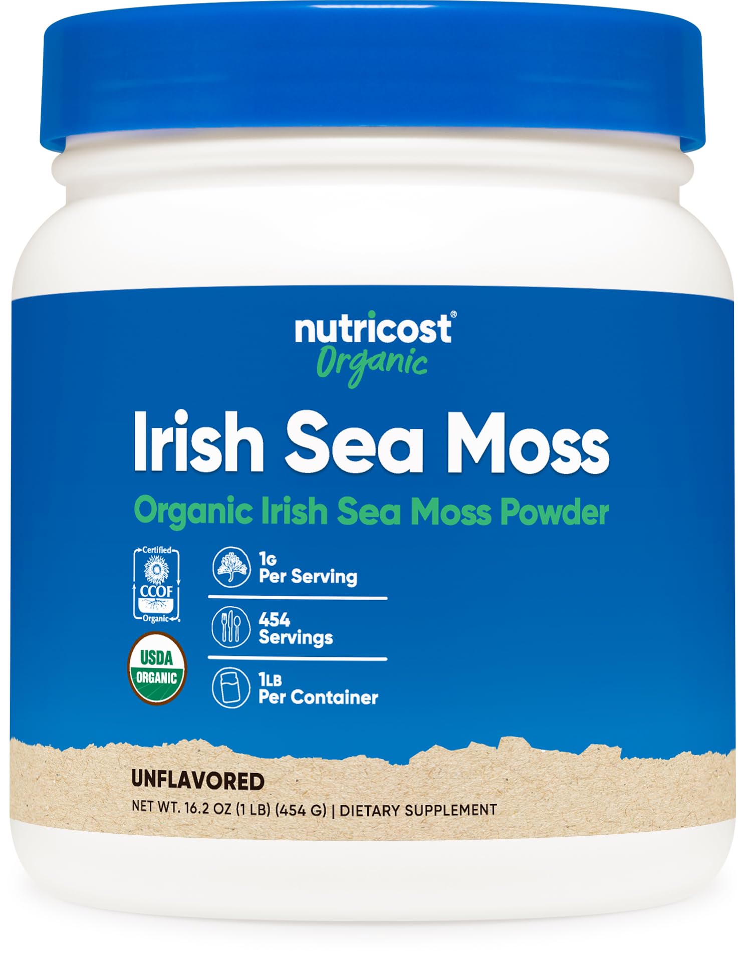 Nutricost Organic Irish Moss Powder (1 LB) - Gluten Free, Non-GMO, Vegetarian Friendly NutricostAu supplements