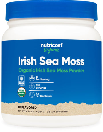 Nutricost Organic Irish Moss Powder (1 LB) - Gluten Free, Non-GMO, Vegetarian Friendly NutricostAu supplements