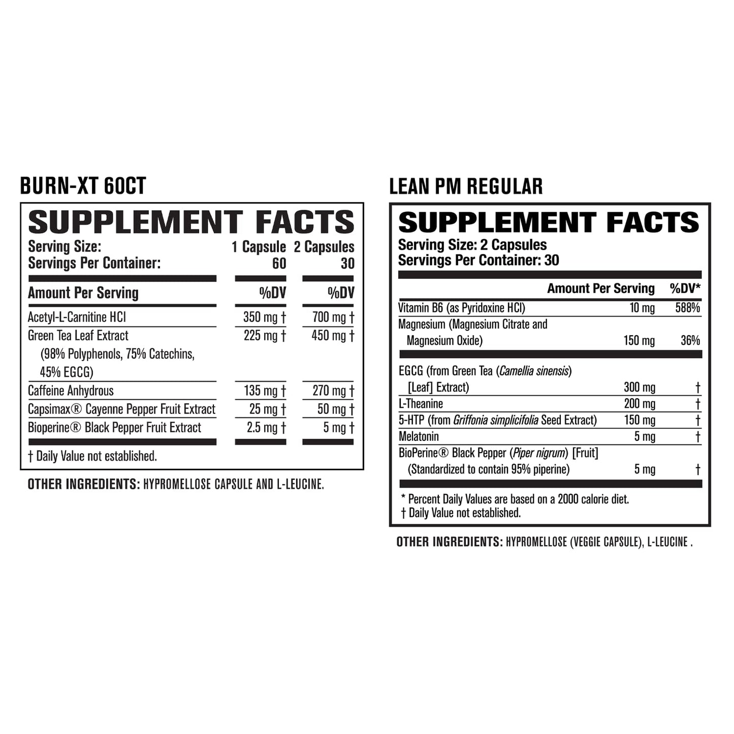 Jacked Factory Burn XT Thermogenic Fat Burner & Lean PM Nighttime Jacked FactoryUS supplements
