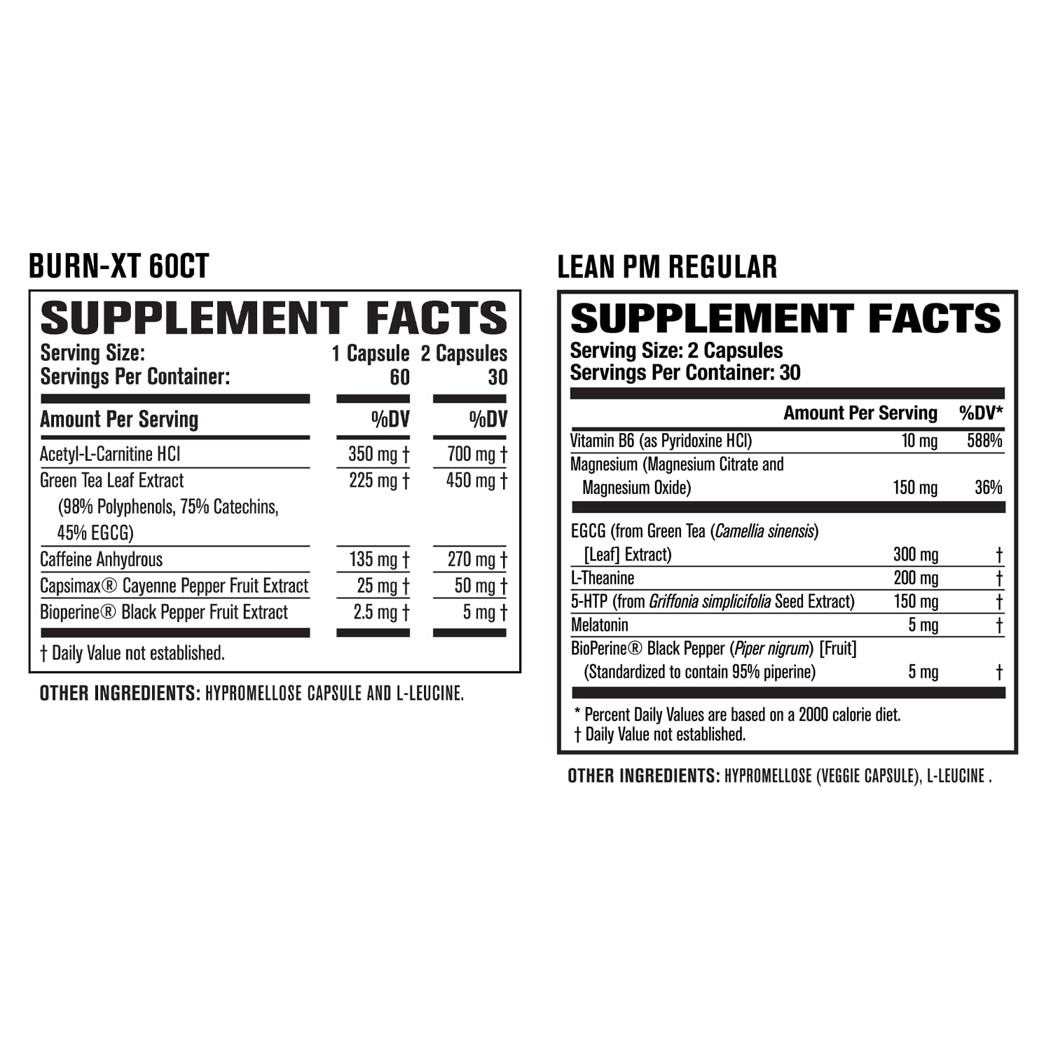 Jacked Factory Burn XT Thermogenic Fat Burner & Lean PM Nighttime Jacked FactoryUS supplements