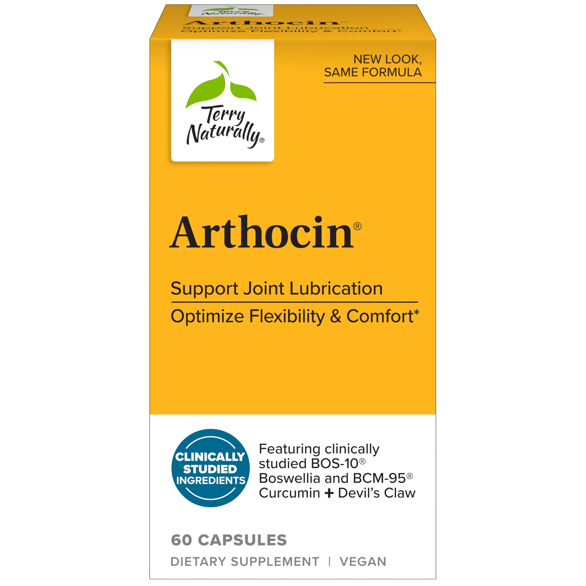 Terry Naturally Arthocin - Boswellia Serrata Capsules with Devil's Claw & Curcumin - Supplement to Support Joint & Spine Health - Herbal Supplement Aids Comfort & Absorption - 60 Capsules Terry NaturallyAu supplements