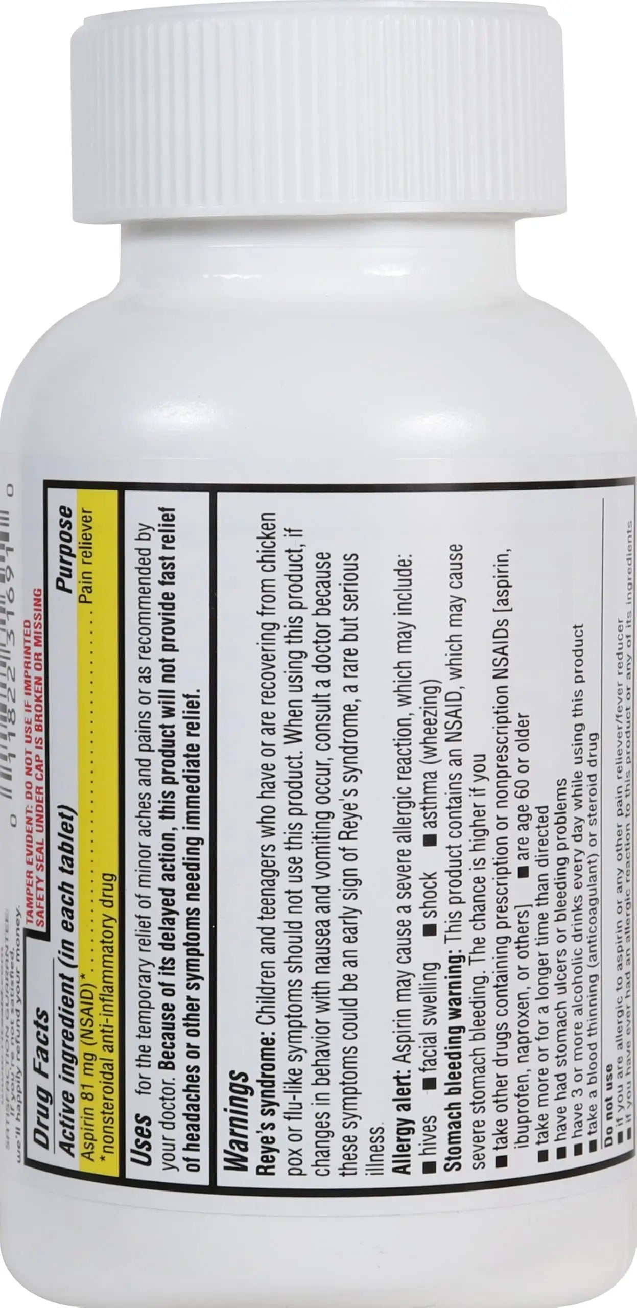 Rite Aid Aspirin Enteric Tablets - 81 mg Aspirin - 500 Count - Low-Dose for Headache Relief - Safety Coated - Aspirin Regimen - Migraine Medicine - Pain Relief Rite AidAu supplements
