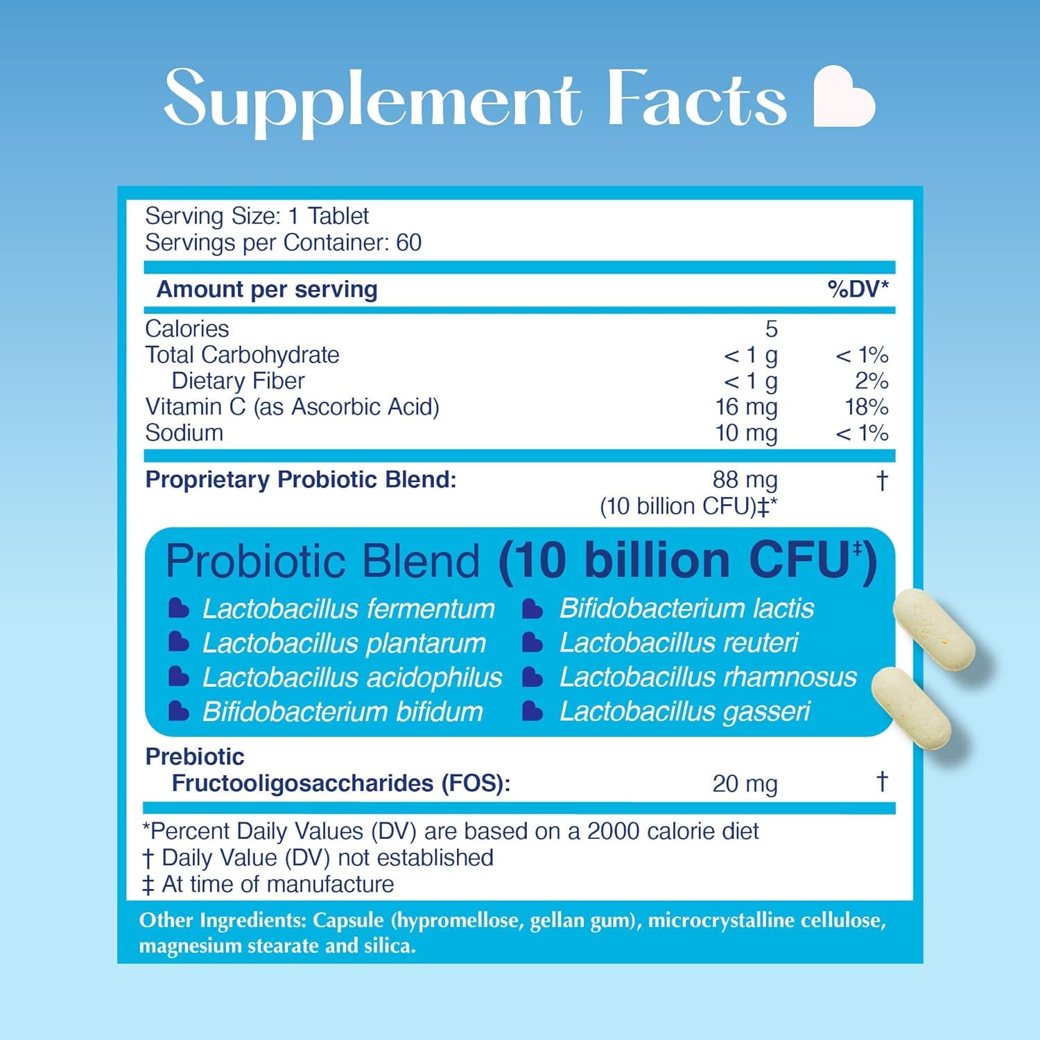 LOVEBUG Skinny Prebiotics and Probiotics for Women Digestive Health & Immune Support - 10 Billion CFU Probiotic Strains Gut Health, Gas, Constipation & Bloating, 60ct LOVEBUGAu supplements