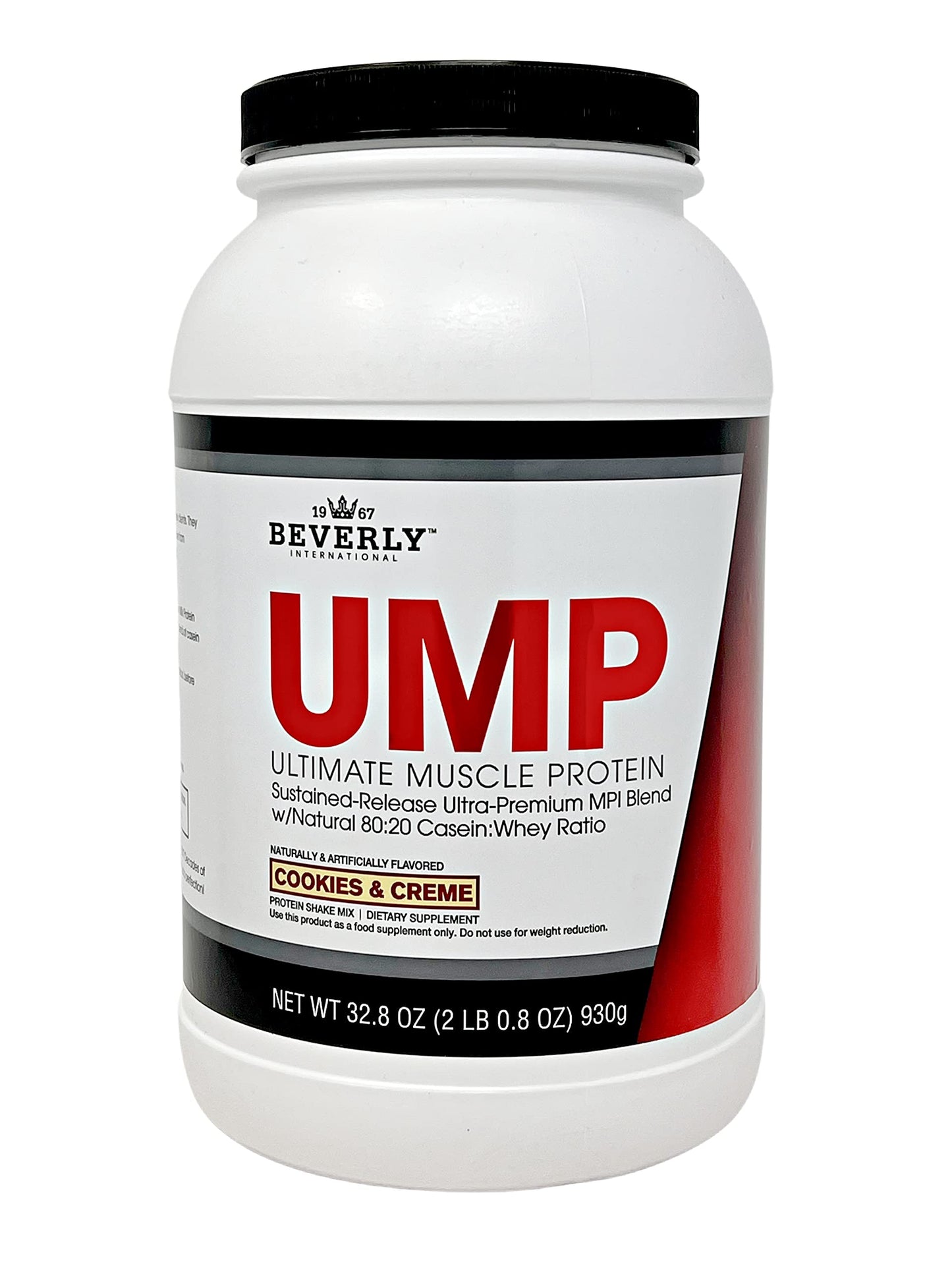 Beverly International UMP Protein Powder, Cookies & Cream. Unique Whey-Casein Ratio Builds Lean Muscle. Easy to Digest. No Bloat. (32.8 oz) 2lb .8 oz Beverly InternationalUS supplements