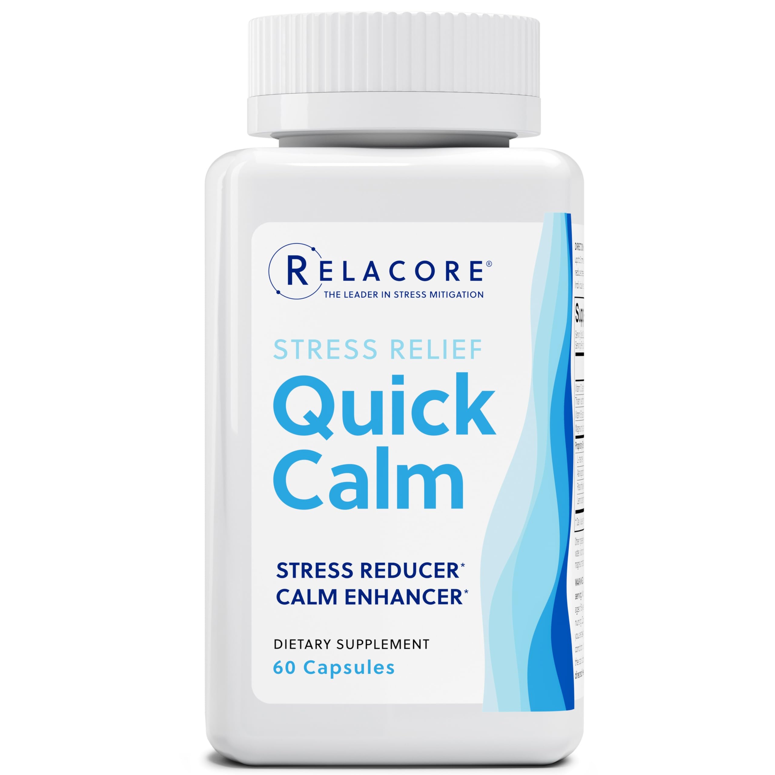 Relacore Quick Calm Mood Support Supplement with Ashwagandha, L-Theanine, Rapid Stress Relief and Relaxation – Cortisol Supplement - 60 ct RelacoreAu supplements