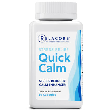 Relacore Quick Calm Mood Support Supplement with Ashwagandha, L-Theanine, Rapid Stress Relief and Relaxation – Cortisol Supplement - 60 ct RelacoreAu supplements