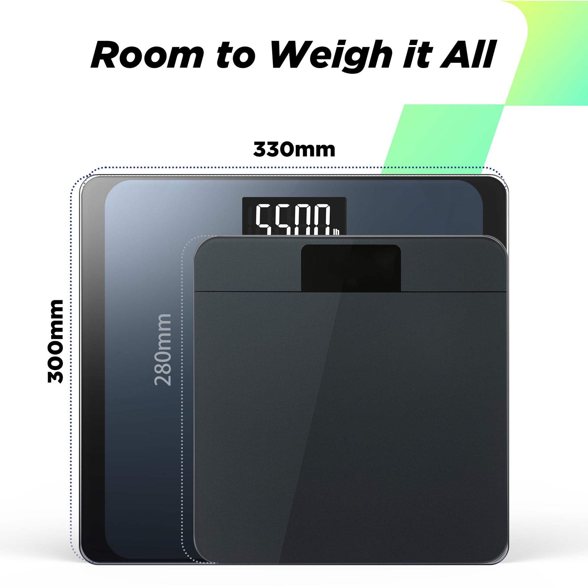 RunSTAR 550lb Bathroom Digital Scale for Body Weight with Ultra-Wide Platform and Large runstarAu supplements