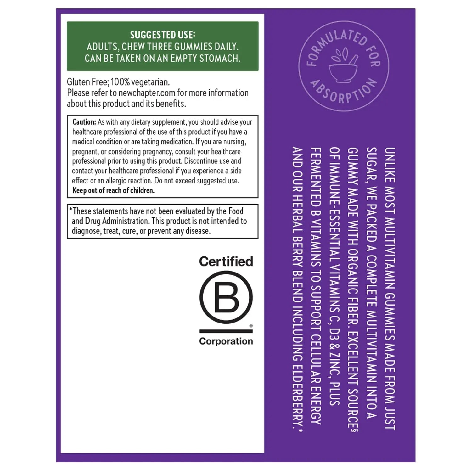 New Chapter Women’s Multivitamin Gummies - 59% Less Sugar, Women’s Gummy Vitamins with Vitamin C, D3 & Zinc New ChapterAu supplements