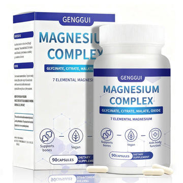 Magnesium Complex 1000mg - 7-in-1 Supplement with Glycinate, Citrate & Malate - Supports Muscle Relaxation, Sleep, Heart Health - High Absorption Capsules, 90 Count (1) CellJuvMaxAu supplements